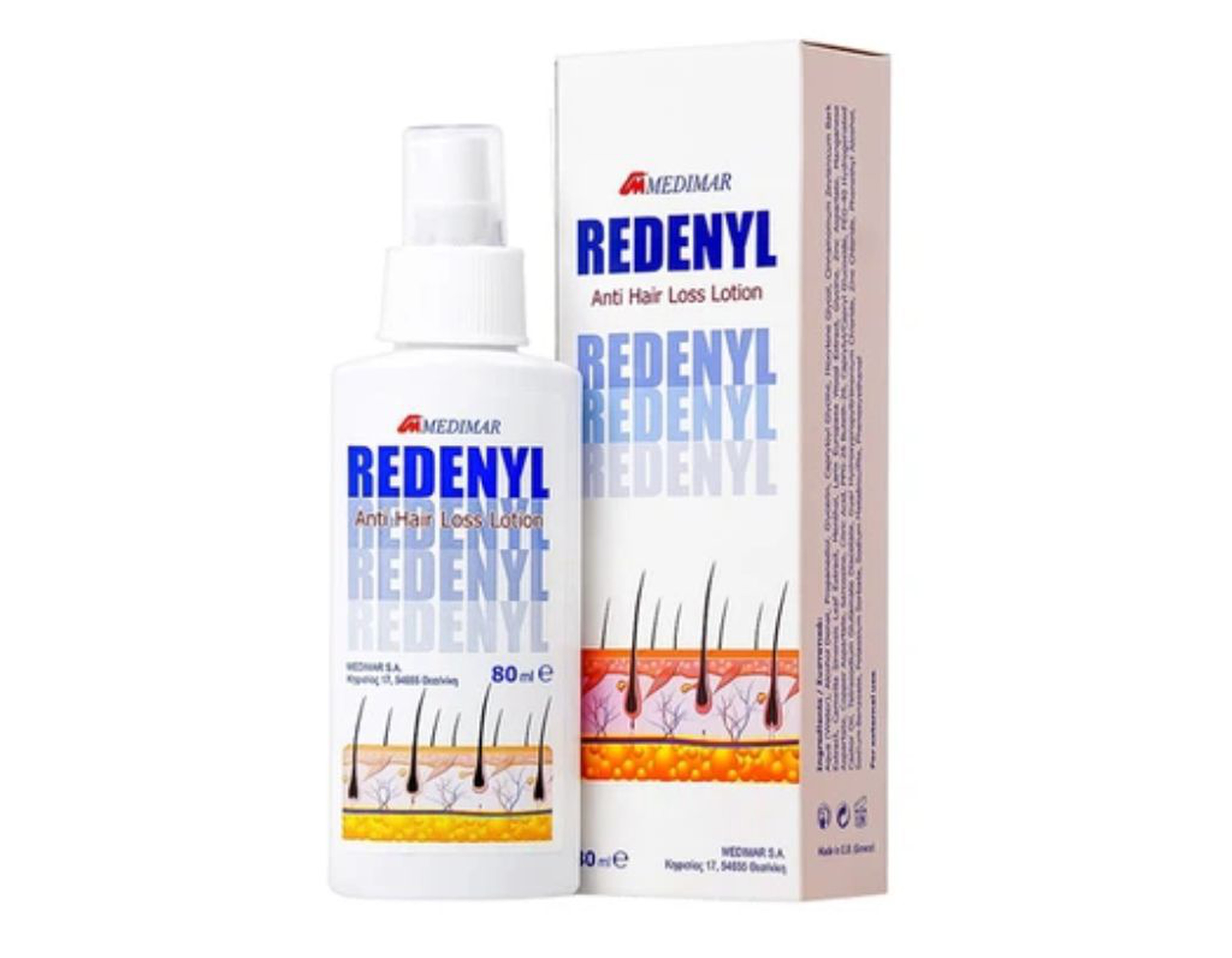 Chai xịt ngăn ngừa rụng tóc Redenyl Lotion Spray (Chai 80ml)   
