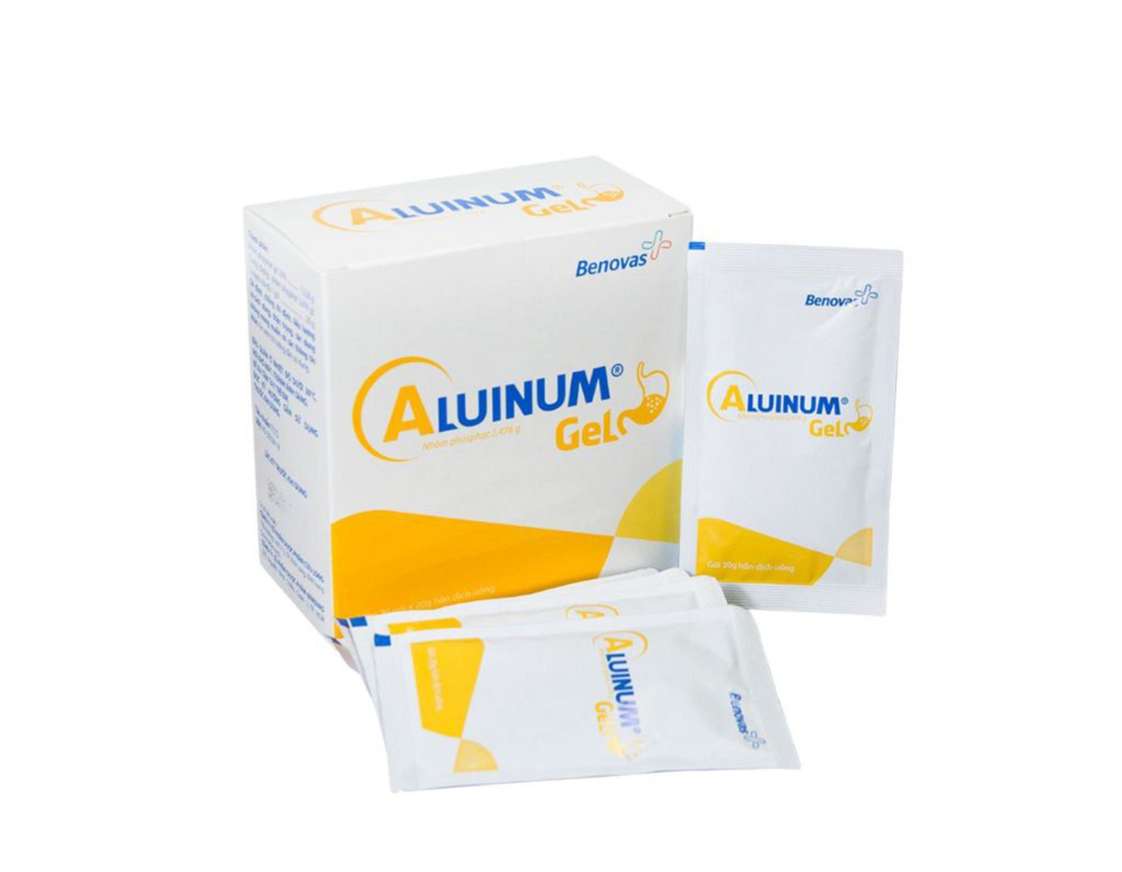 Thuốc Aluinum Gel phòng và hỗ trợ điều trị tăng acid dạ dày (Hộp 20 gói * 20g)