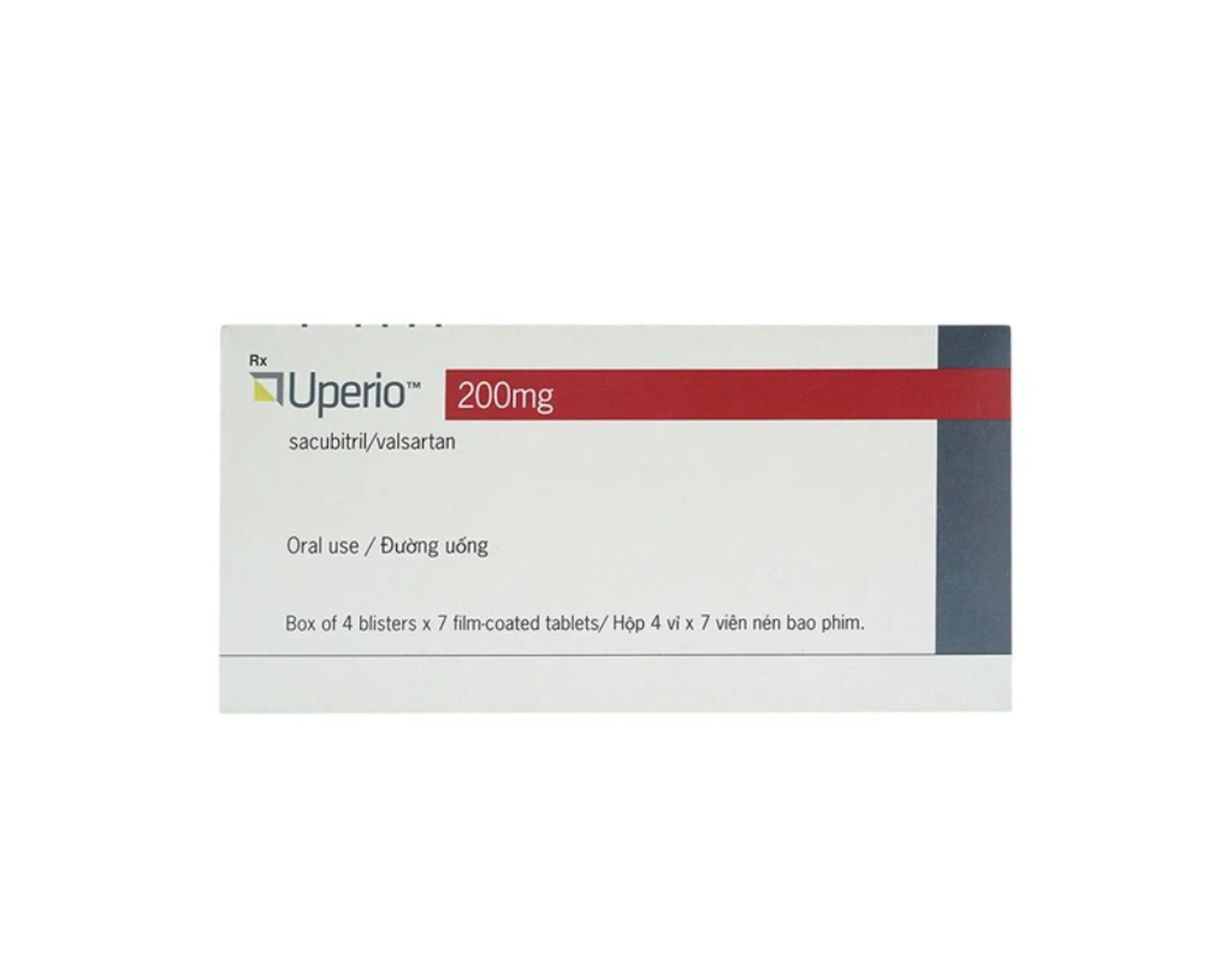 Thuốc Uperio 200mg Novartis điều trị suy tim (Hộp 4 vỉ x 7 viên)