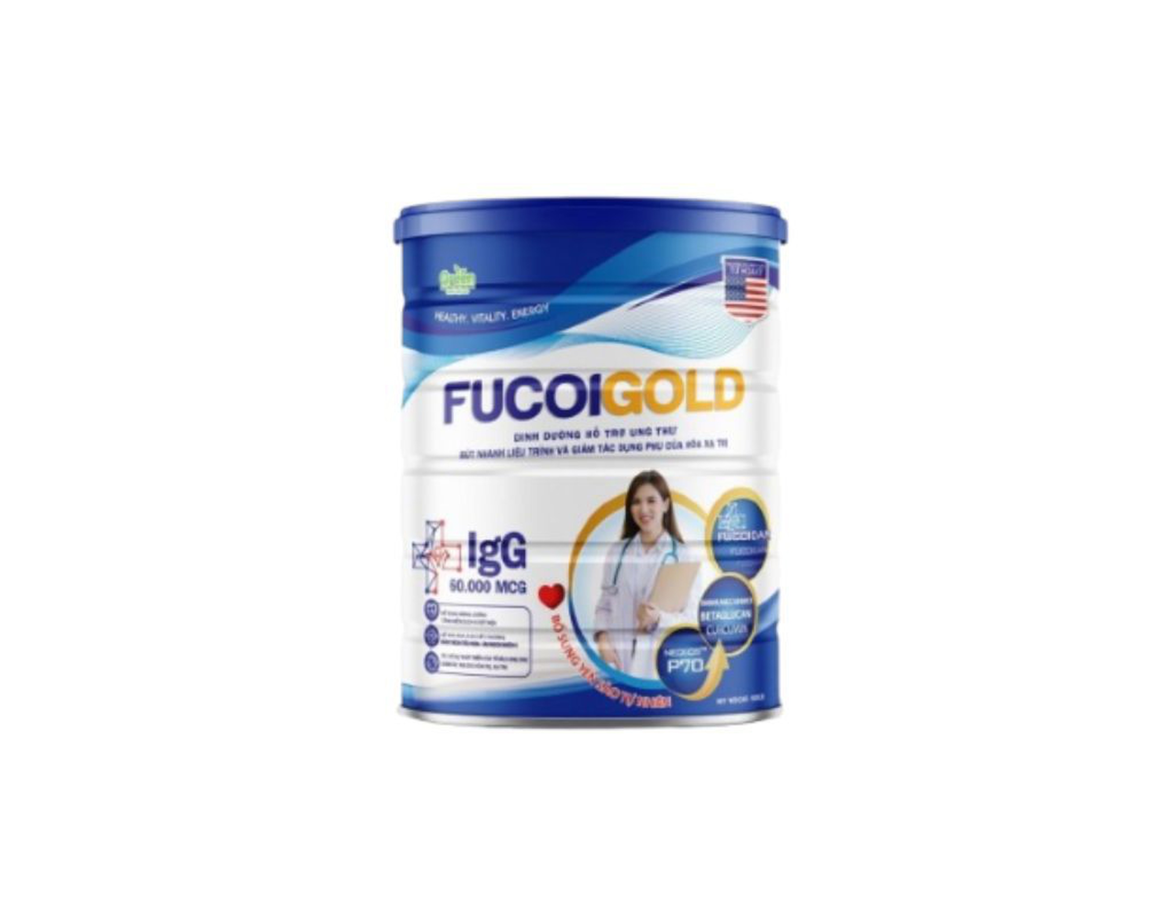 Sữa Fucoi Gold dành cho người ung thư, hỗ trợ người đang hóa, xạ trị (Lon 900g)