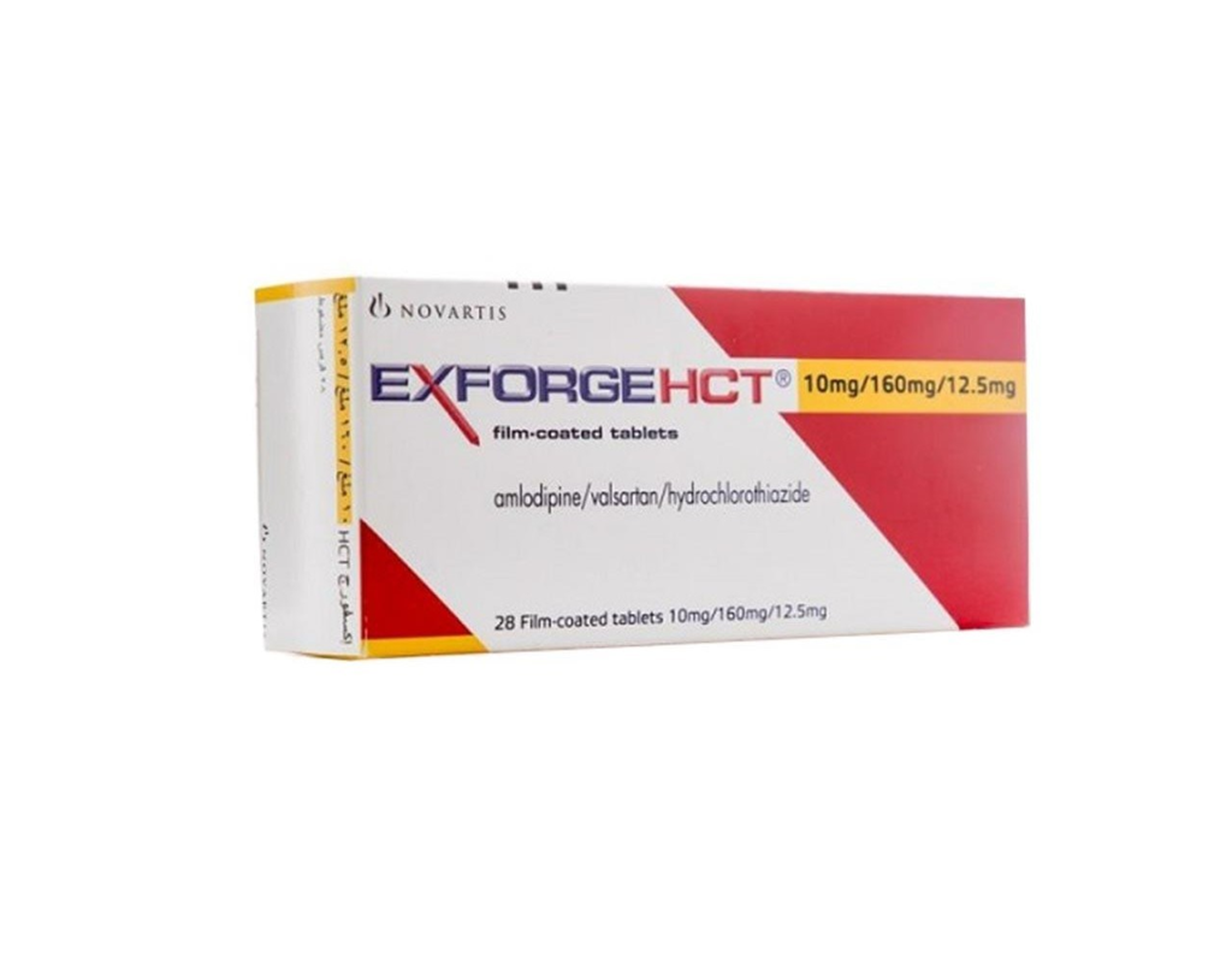 Thuốc Exforge HCT 10mg/160mg/12.5mg Novartis điều trị tăng huyết áp vô căn (Hộp 4 vỉ x 7 viên)