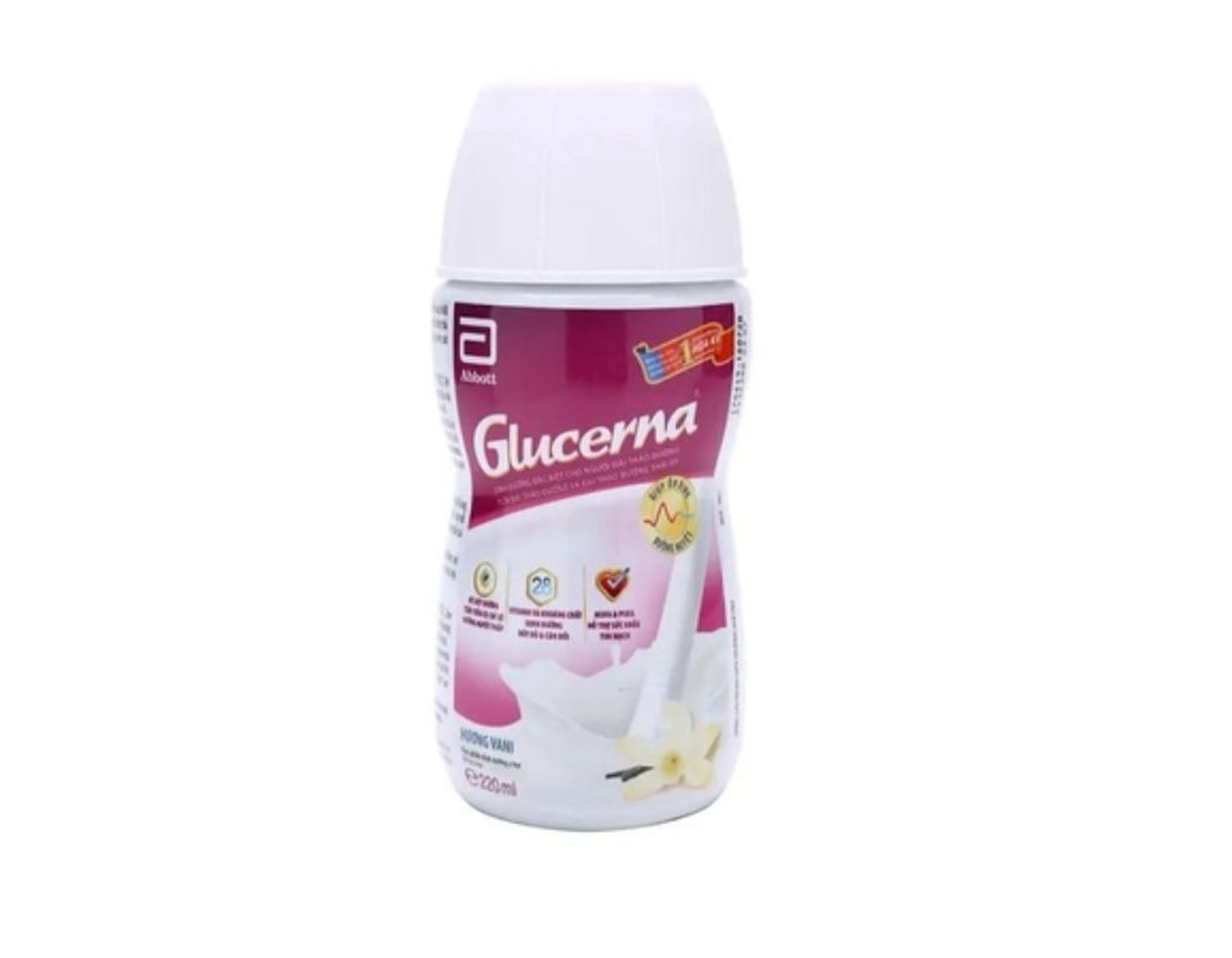 Sữa Glucerna Abbott hương vani bổ sung dinh dưỡng đặc biệt cho người đái tháo đường (1 lốc x 6 chai)