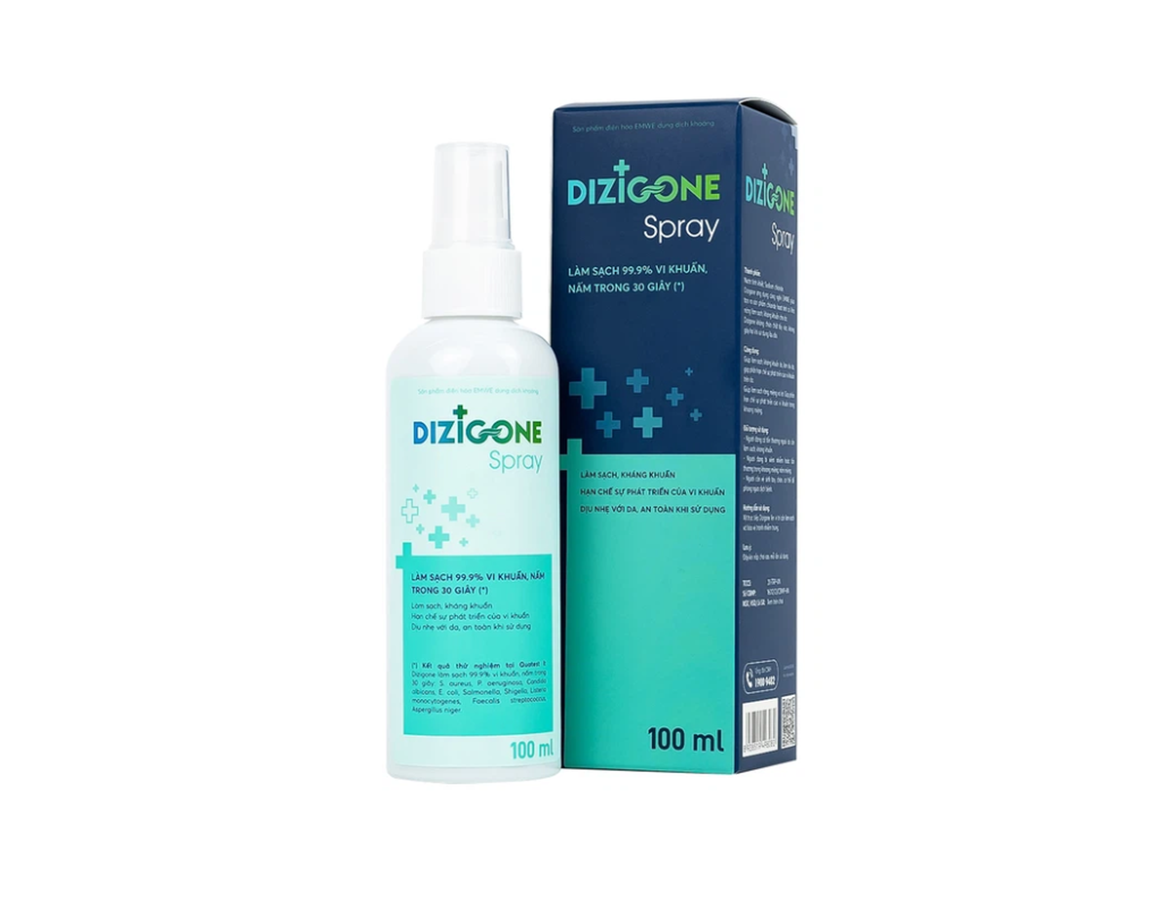 Xịt kháng khuẩn Dizigone Spray Terrapharm giúp kháng khuẩn, hỗ trợ vết thương mau lành (Chai 100ml) 