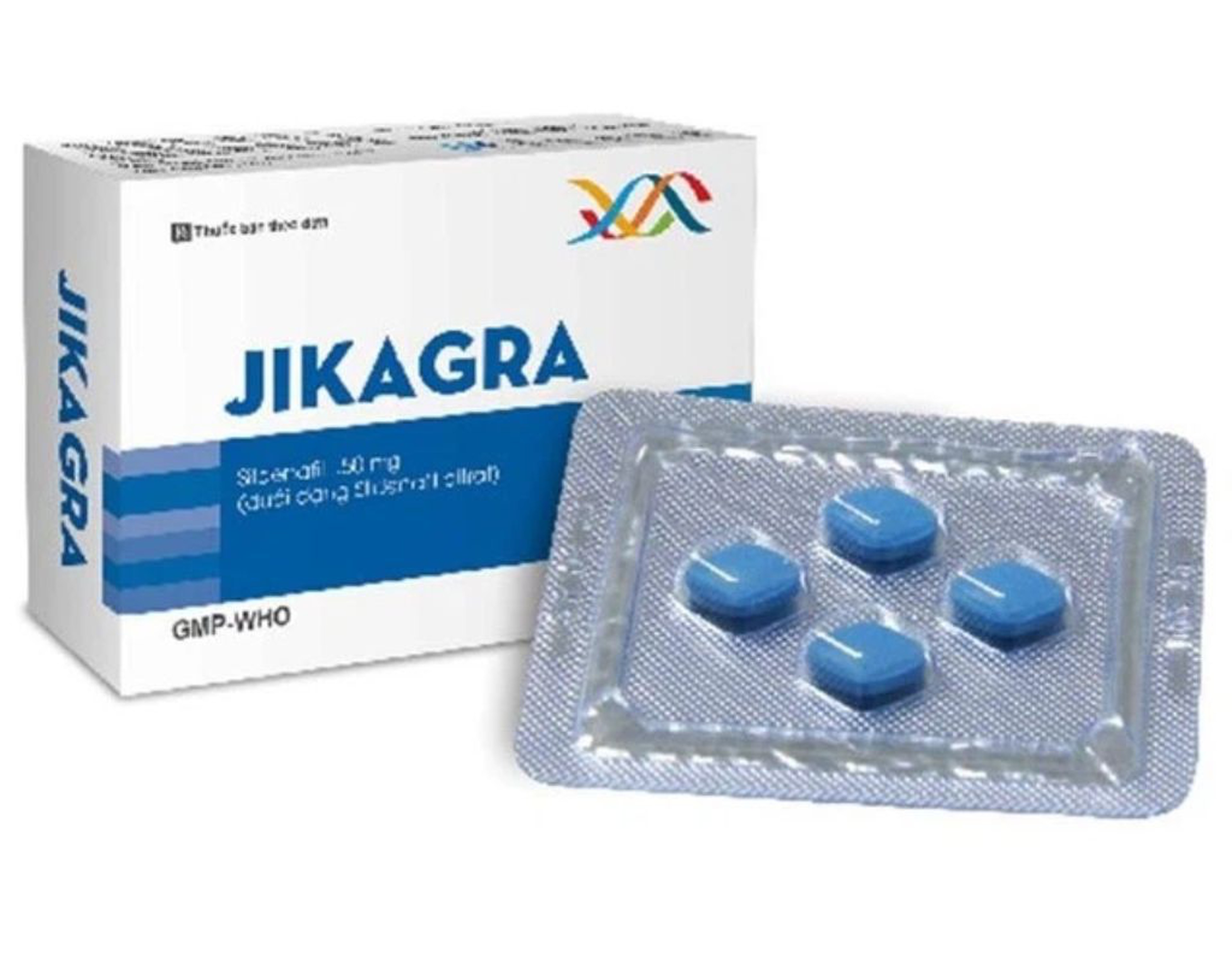 Thuốc Jikagra Tab 50mg điều trị rối loạn cương dương (1 vỉ * 4 viên)