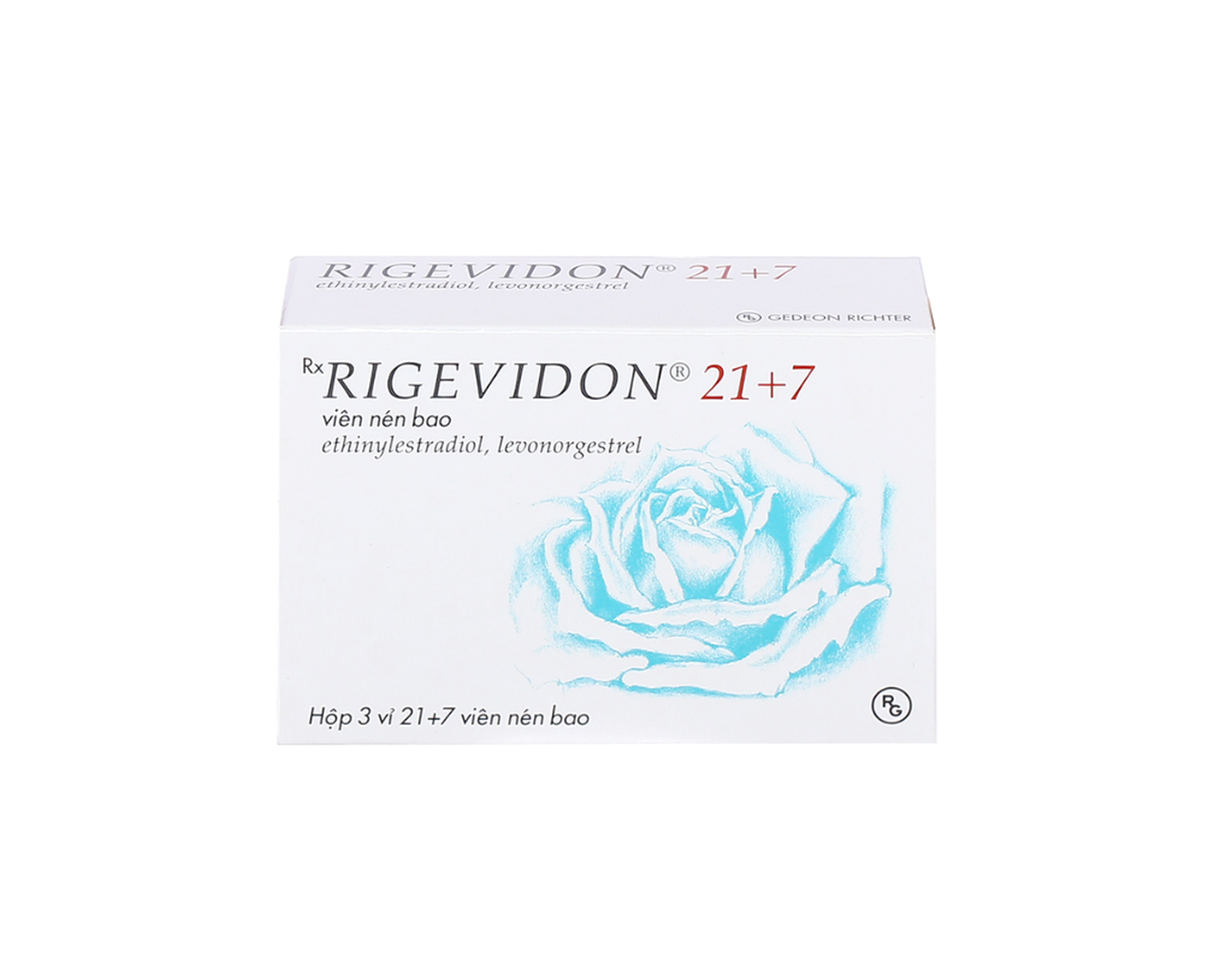 Thuốc Rigevidon 21+7 Gedeon dùng cho tránh thai (Hộp 3 vỉ x 28 viên)
