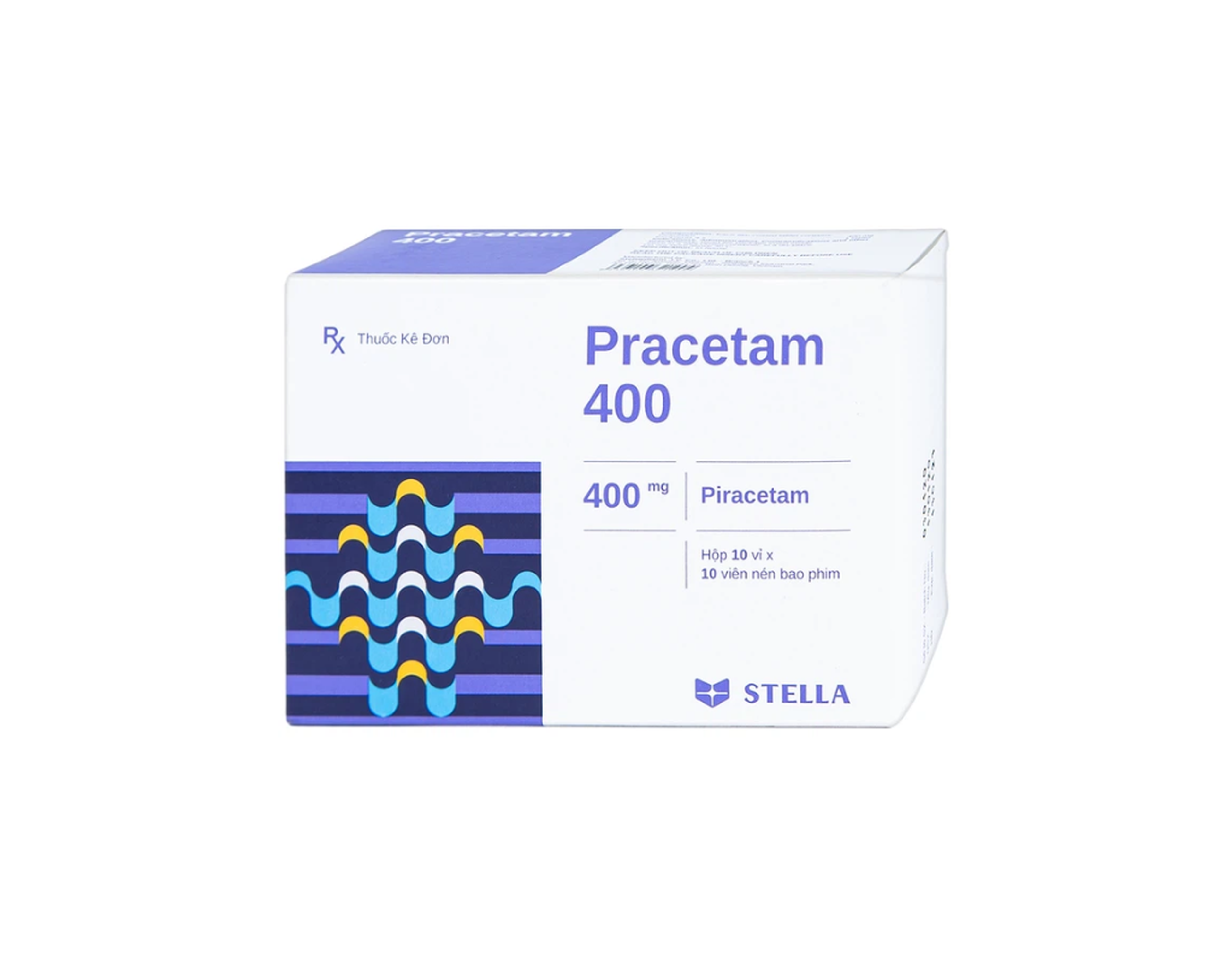 Thuốc Pracetam 400 điều trị chóng mặt, suy giảm trí nhớ (hộp 10 vỉ x10 viên)