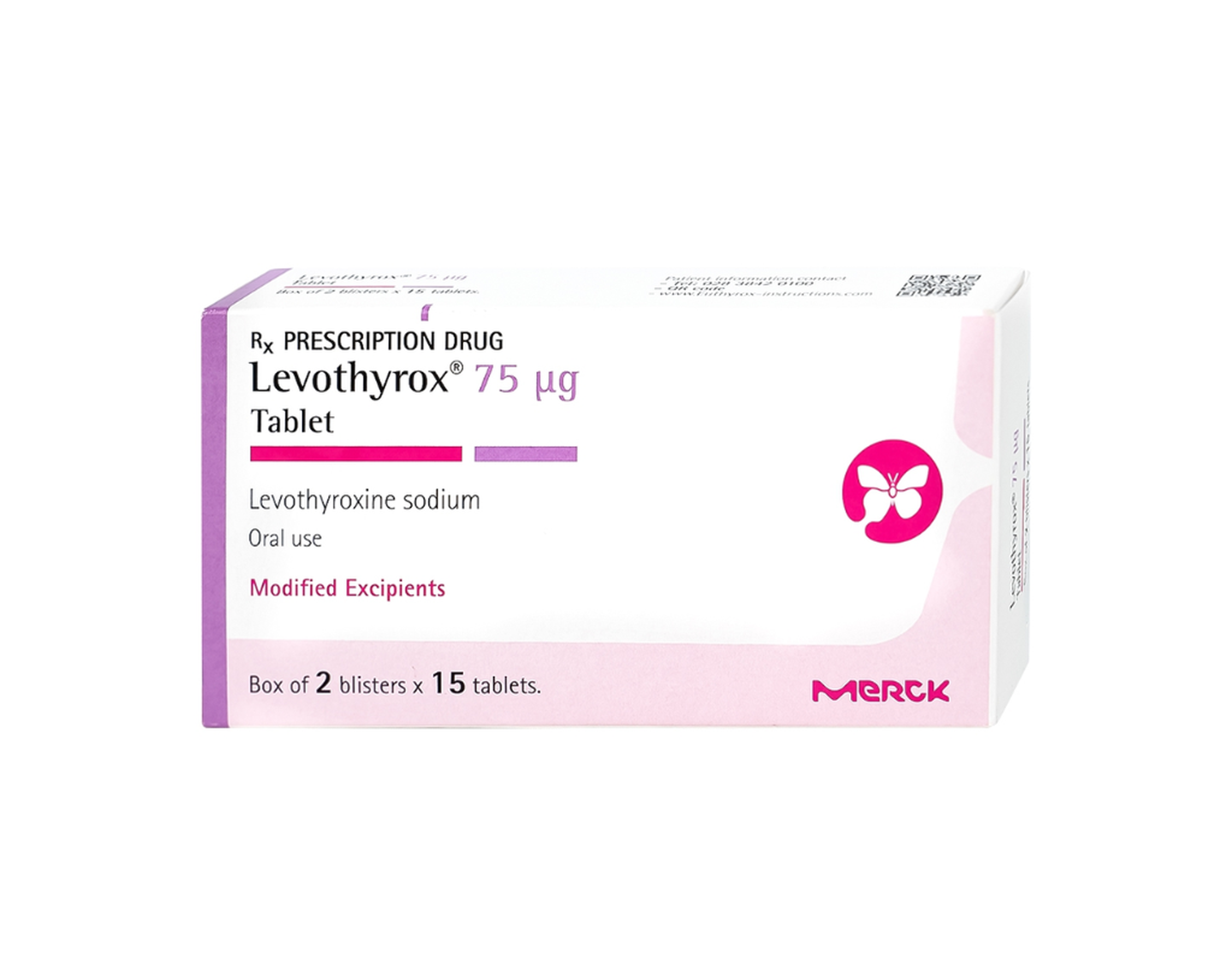 Thuốc Levothyrox 75µg Merck điều trị bướu giáp đơn thuần lành tính (Hộp 2 vỉ x 15 viên)