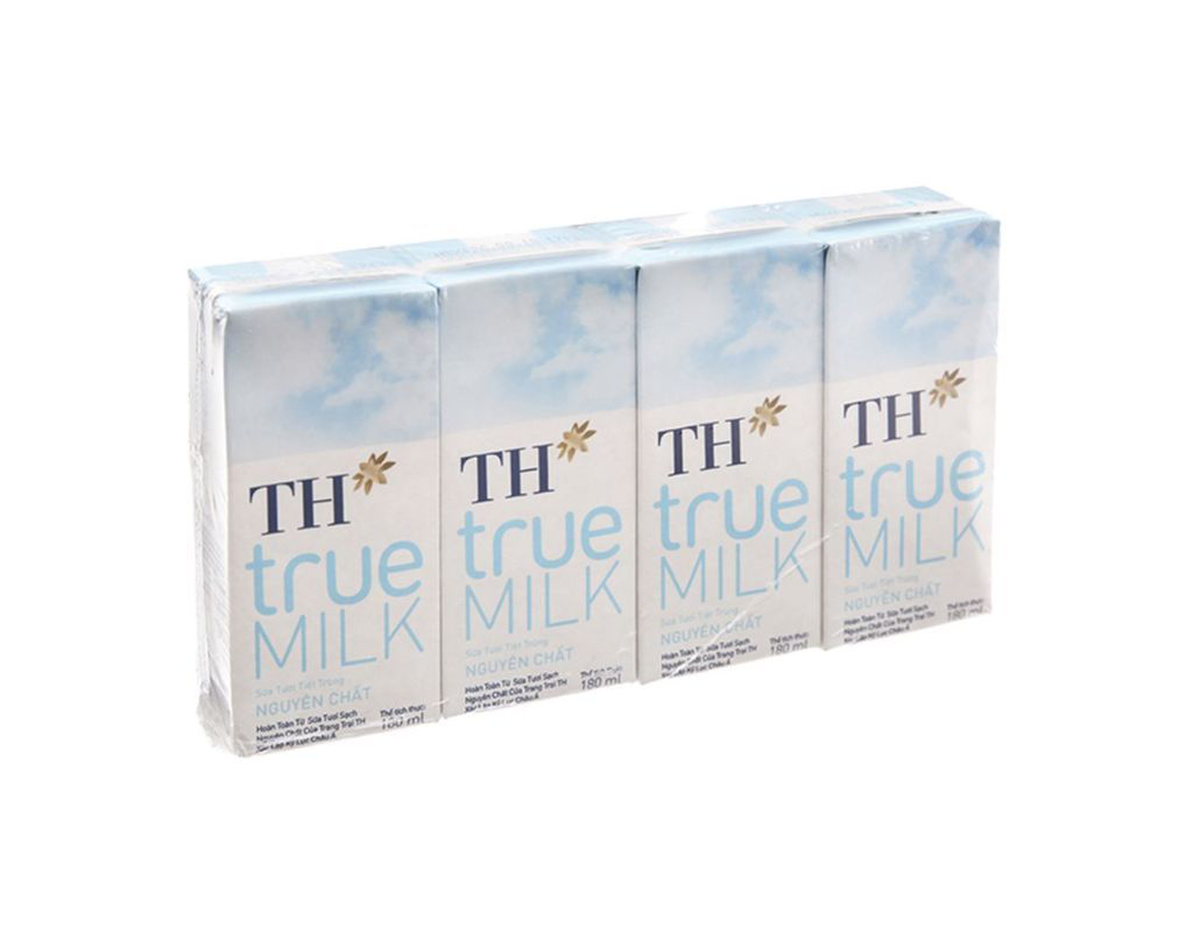 Sữa Tươi Tiệt Trùng Nguyên Chất TH true Milk (Lốc 4 hộp 180ml)
