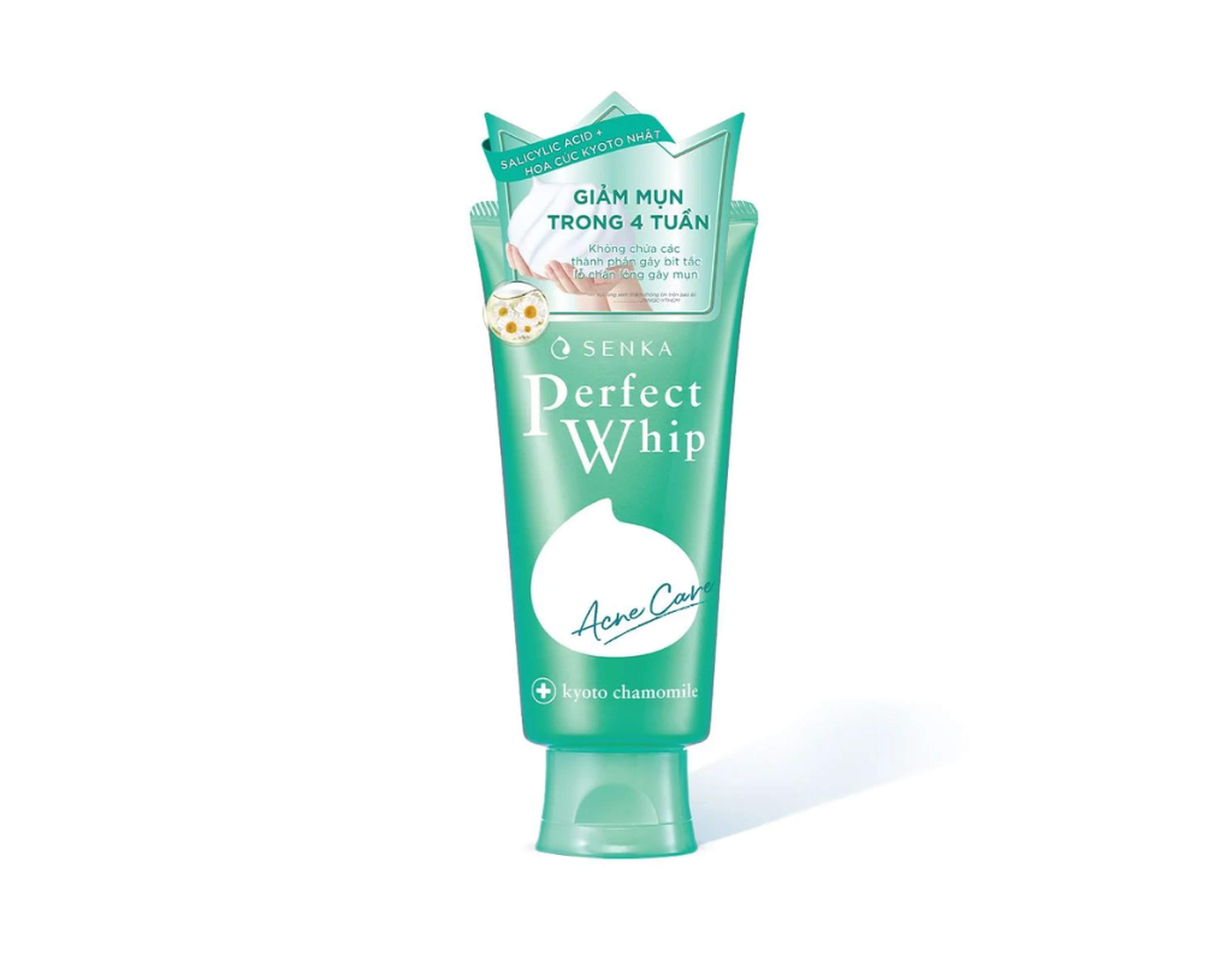 Sữa rửa mặt Senka Perfect Whip Acne Care làm sạch sâu dành cho da mụn (Tuýp 100g)
