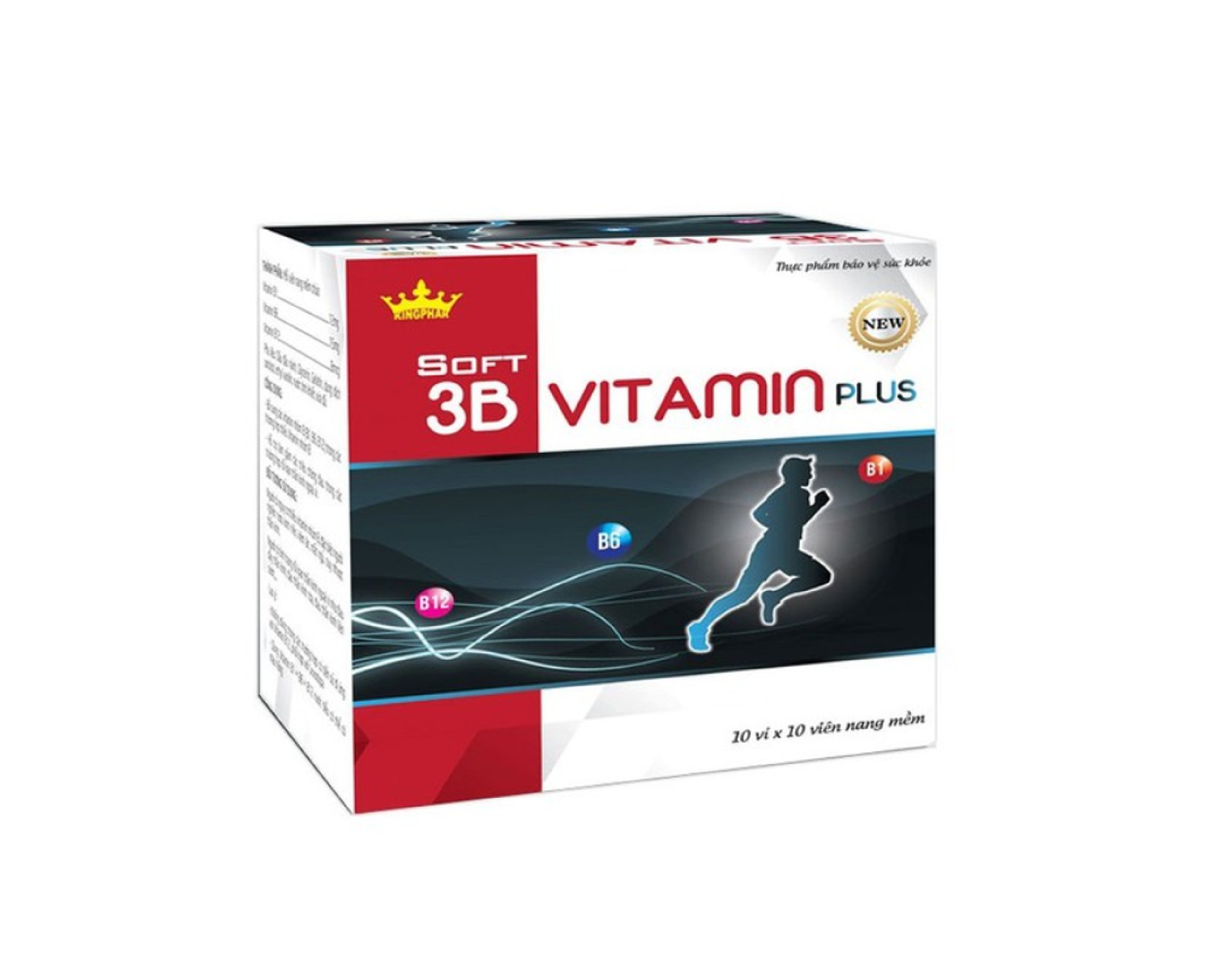 Viên uống Soft 3B Vitamin Plus New Kingphar bổ sung vitamin nhóm B (Hộp 10 vỉ x 10 viên)