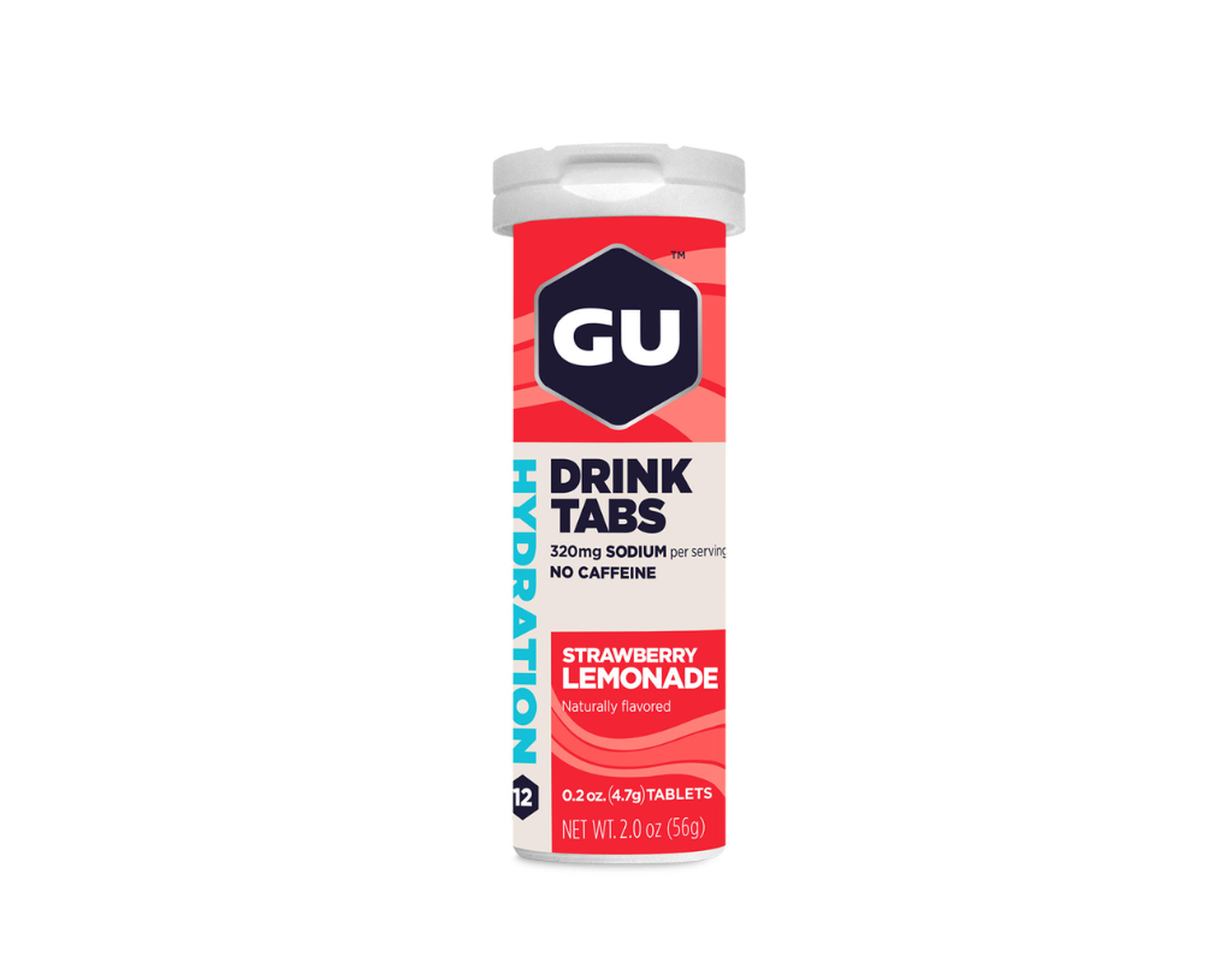 Viên sủi Gu Hydration Drink Strawberry Lemonade bổ sung điện giải, năng lượng kịp thời trong các hoạt động thể thao (Tuýp 12 viên)