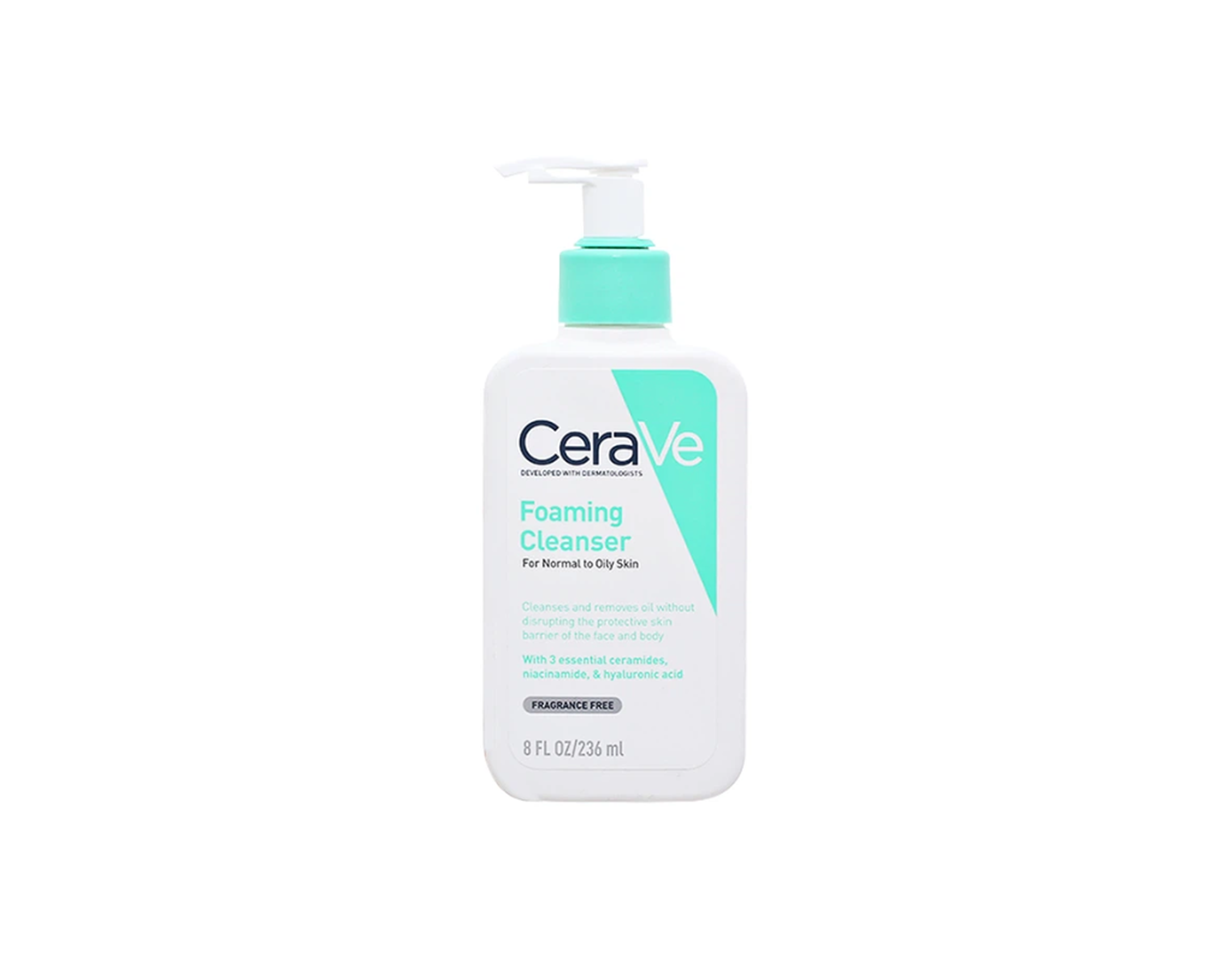 Sữa rửa mặt Cerave Developed With Dermatologists Foaming Cleanser làm sạch sâu cho da dầu (Chai 236ml)