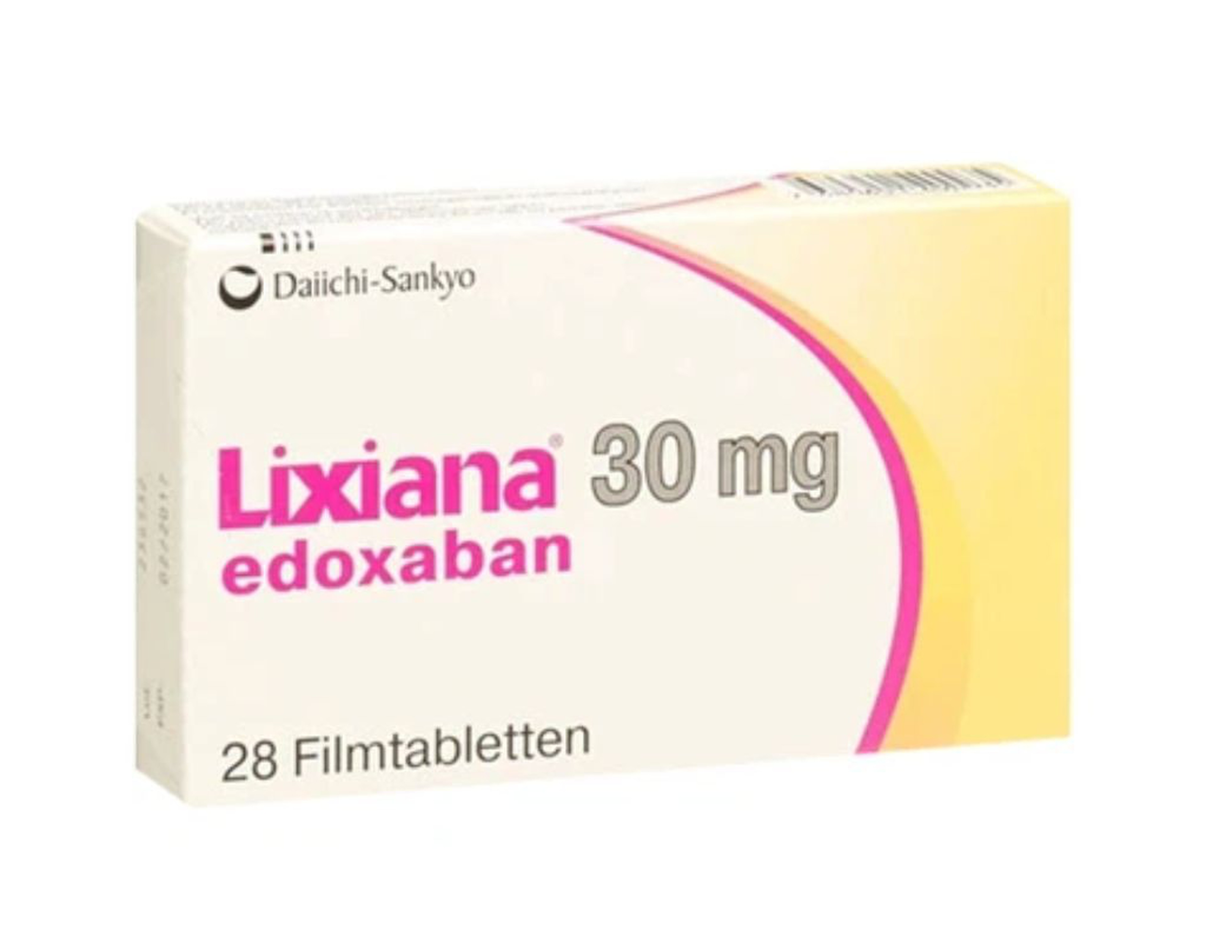 Thuốc Lixiana 30mg Daiichi điều trị thuyên tắc mạch máu và phòng ngừa đột quỵ (Hộp 2 vỉ x 14 viên)