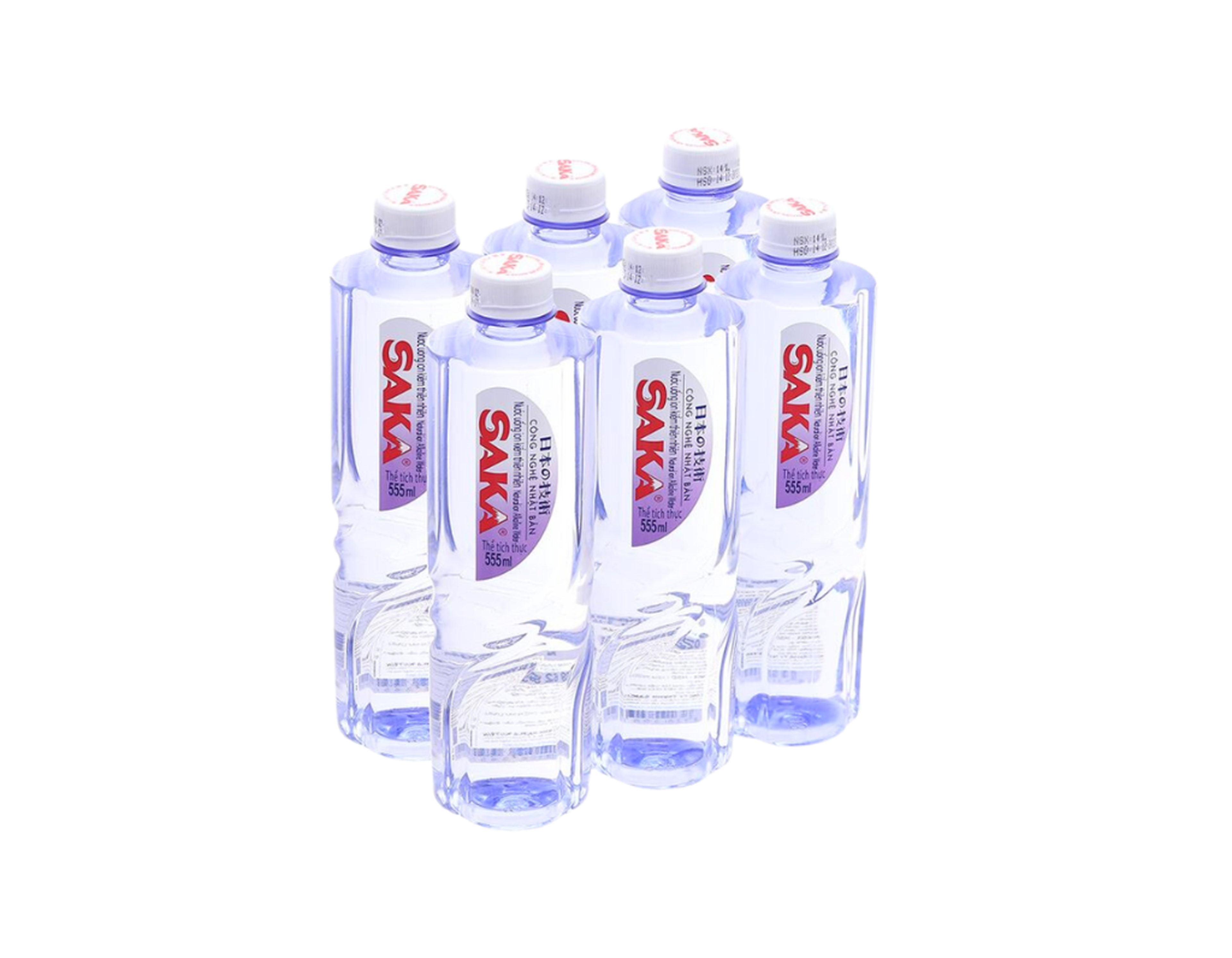 Nước uống ion kiềm Saka 555ml bổ sung khoáng chất cho cơ thể (Thùng 24 chai)
