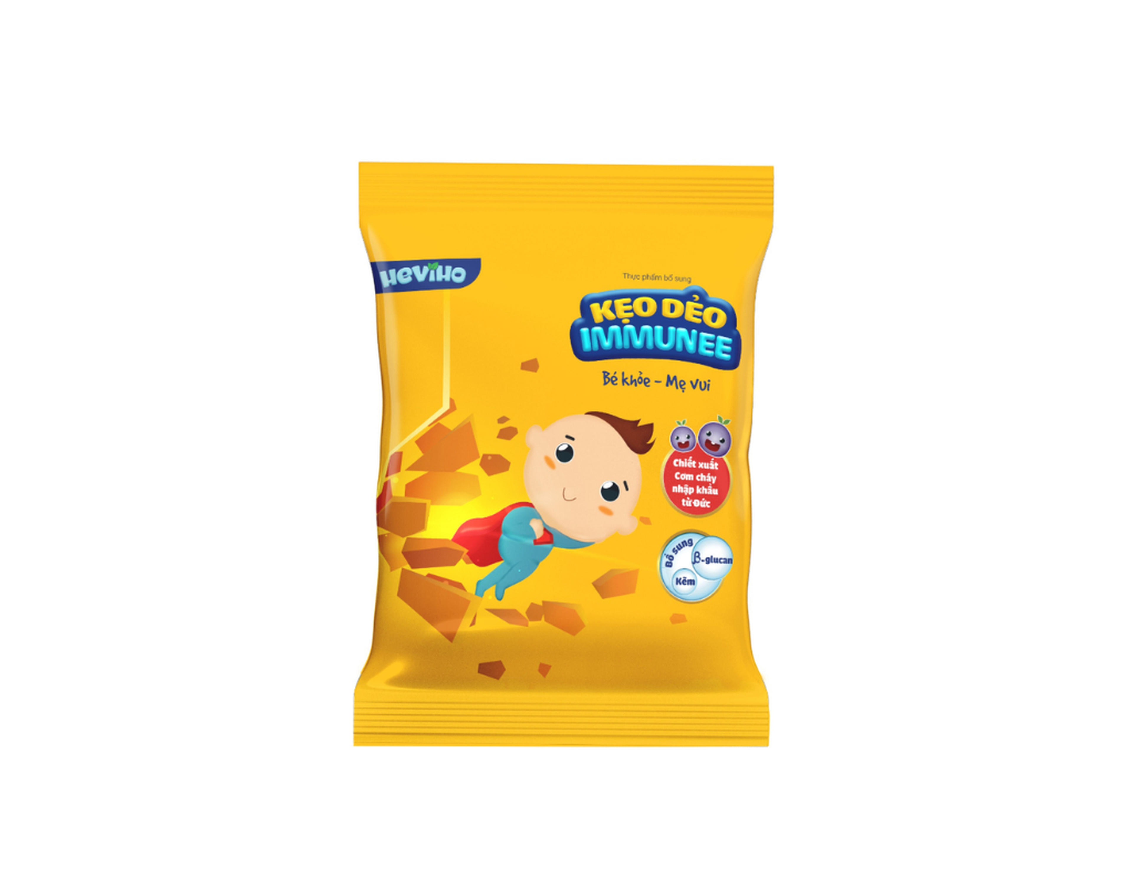 Kẹo dẻo Tăng đề Kháng Imunne Heviho hỗ trợ miễn dịch (Gói 32g)