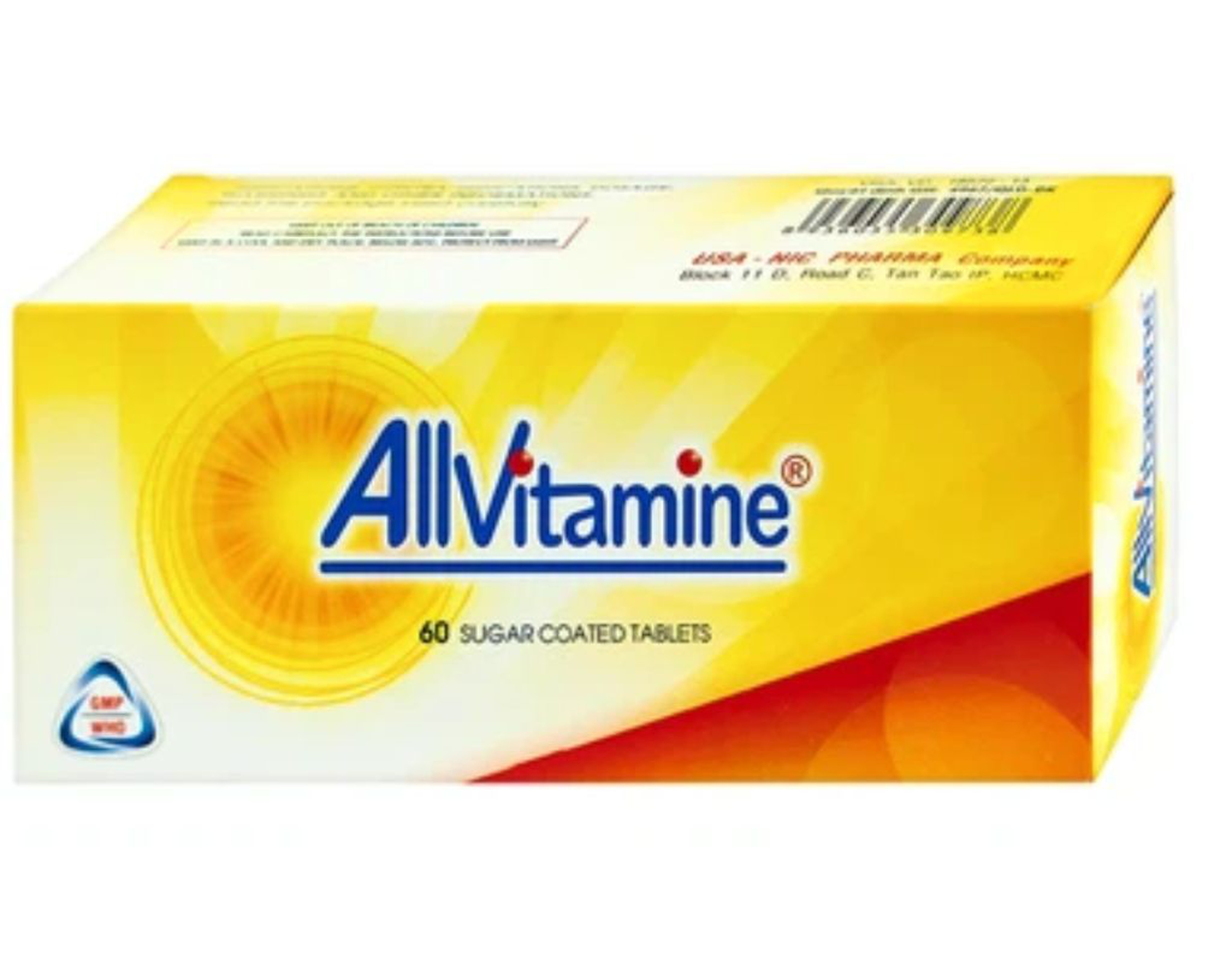 Thuốc Allvitamine Tab bổ sung các vitamin (6 vỉ * 10 viên)         
