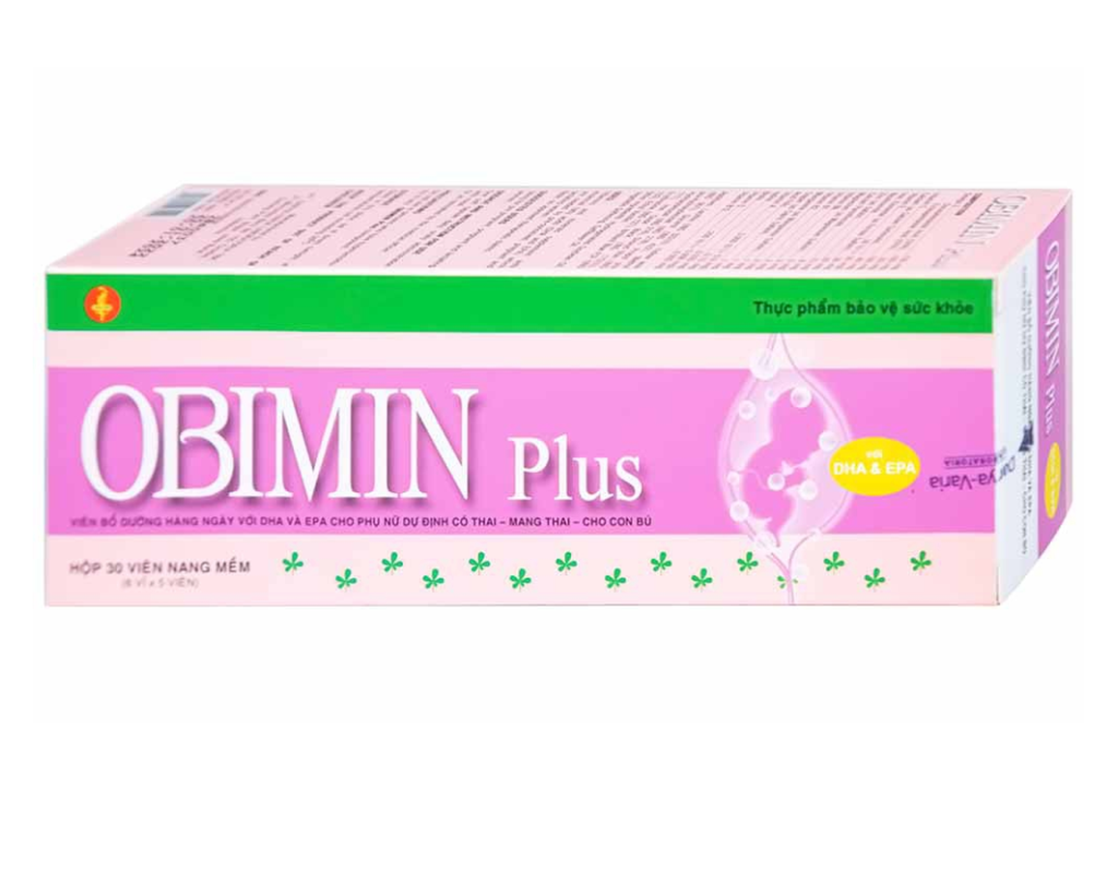 Viên uống Obimin Plus bổ sung các vitamin và khoáng chất cho phụ nữ mang thai (Hộp 6 vỉ x 5 viên)