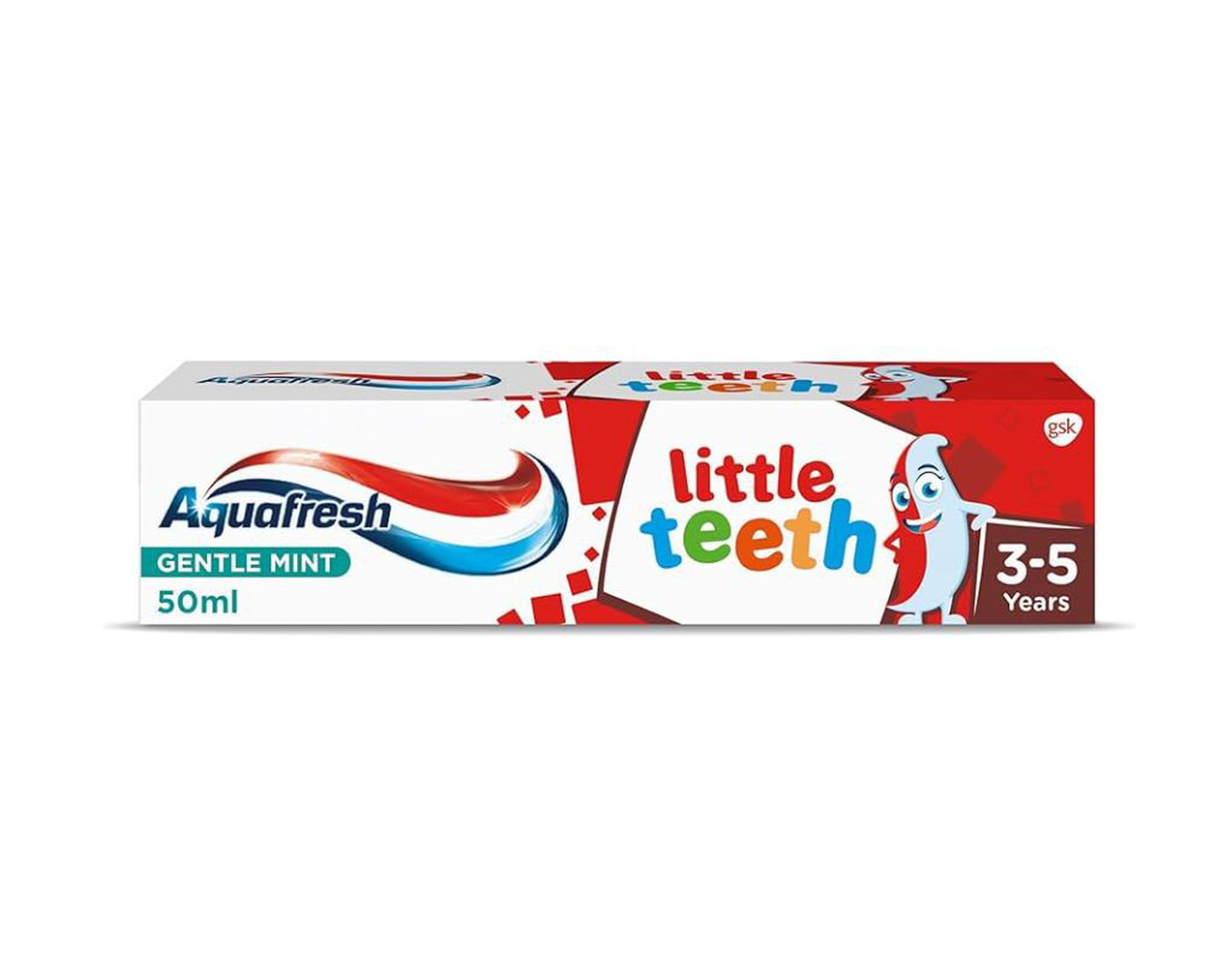 Kem đánh răng Aquafresh Little Teeth 3 - 5 Tuổi chăm sóc răng miệng cho bé (Tuýp 50ml)