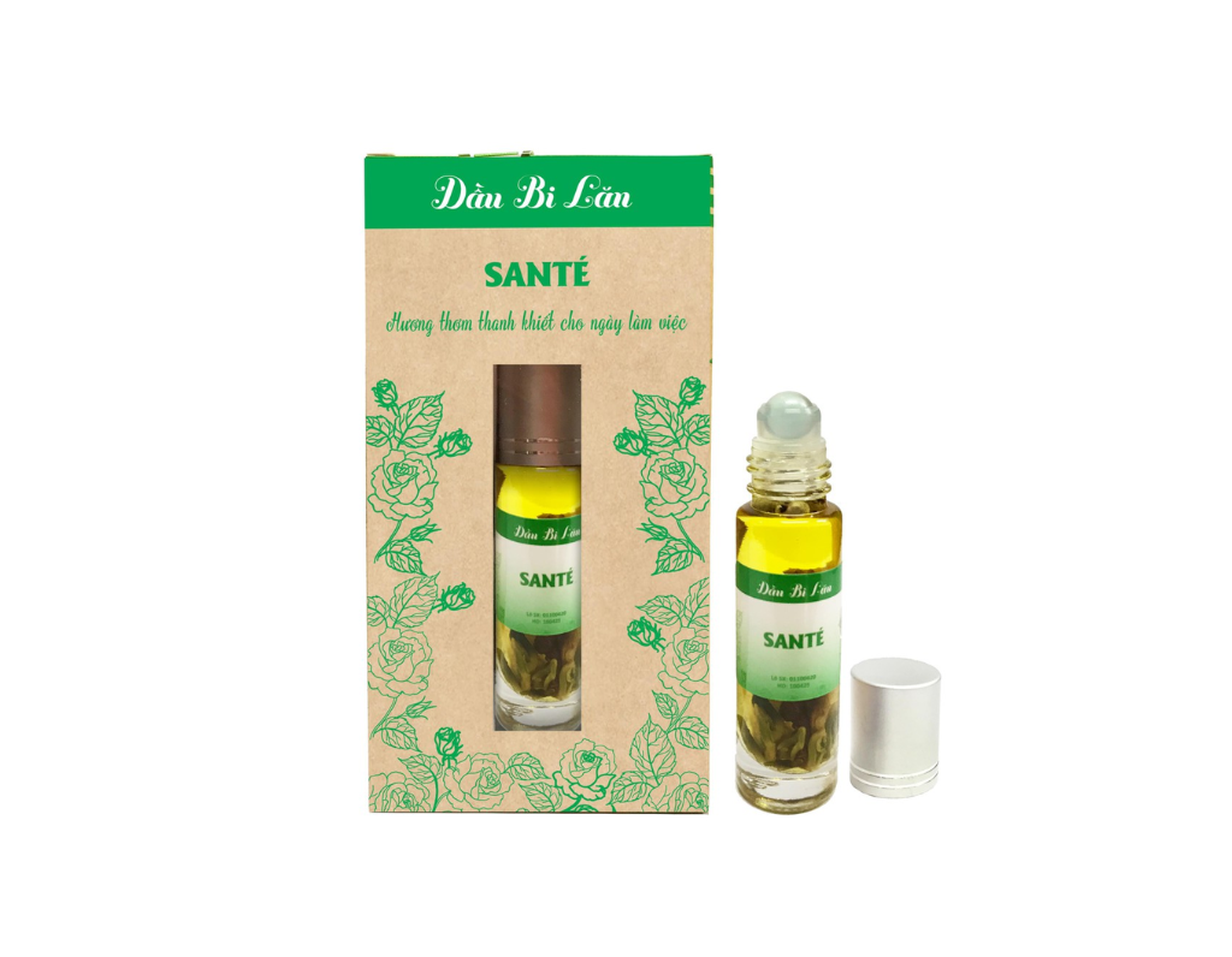 Dầu bi lăn SANTÉ hương thơm thanh khiết, tươi mát (Hộp 1 chai 8ml)