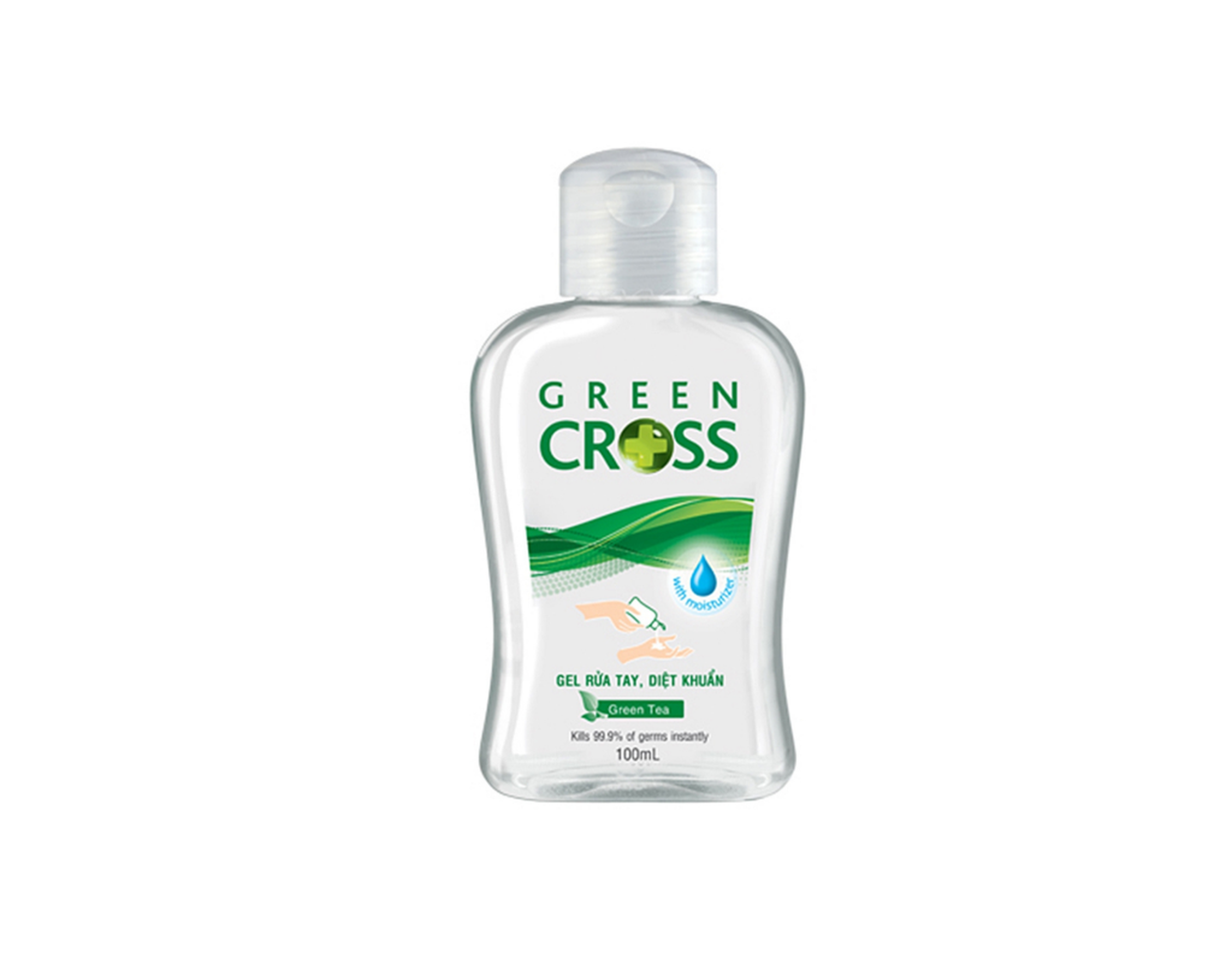 Dung dịch rửa tay Green Cross hương trà xanh kháng khuẩn, khử mùi (Chai 100ml)