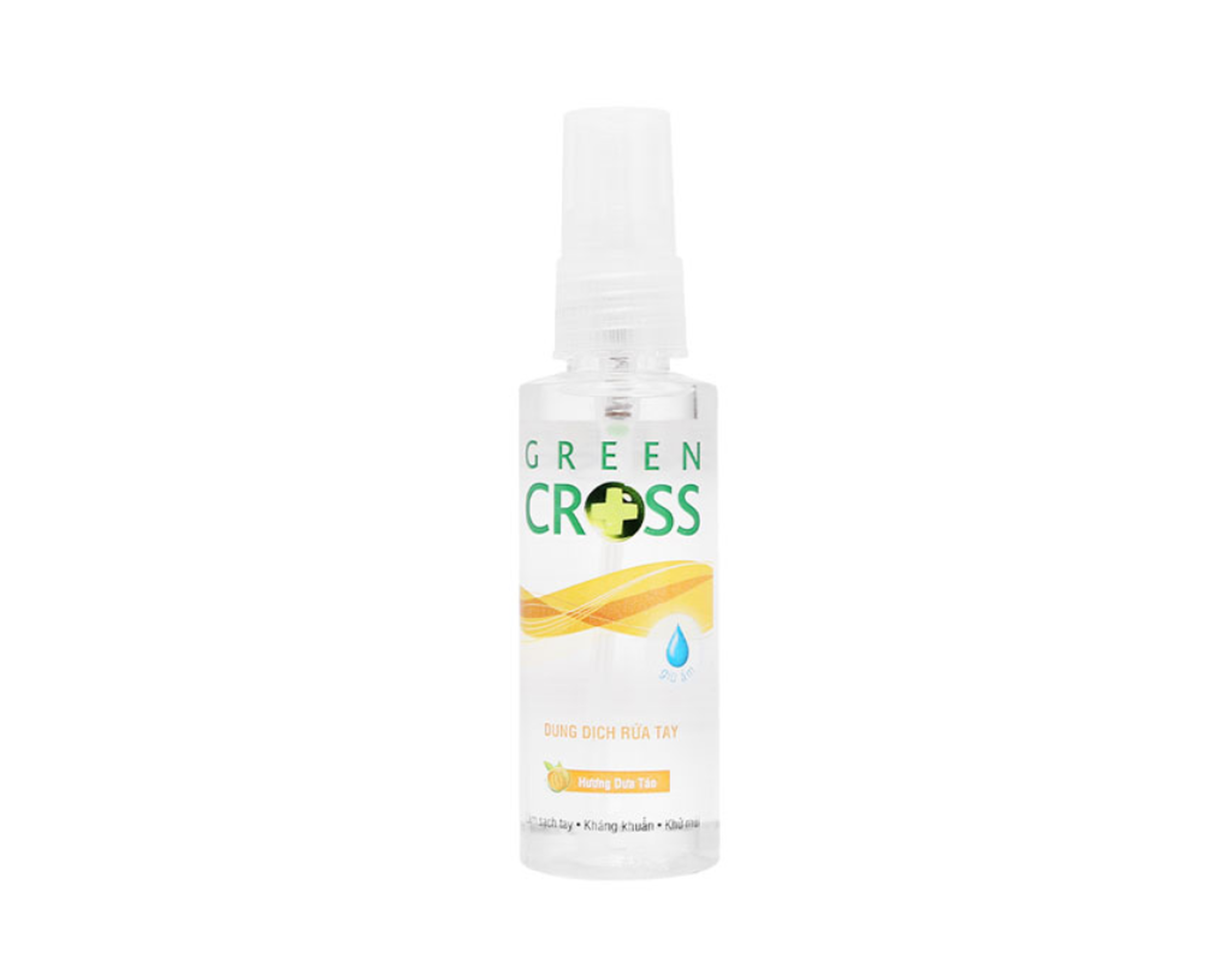 Xịt rửa tay khô Green Cross hương dưa táo Spray kháng khuẩn, khử mùi (Chai 70ml)