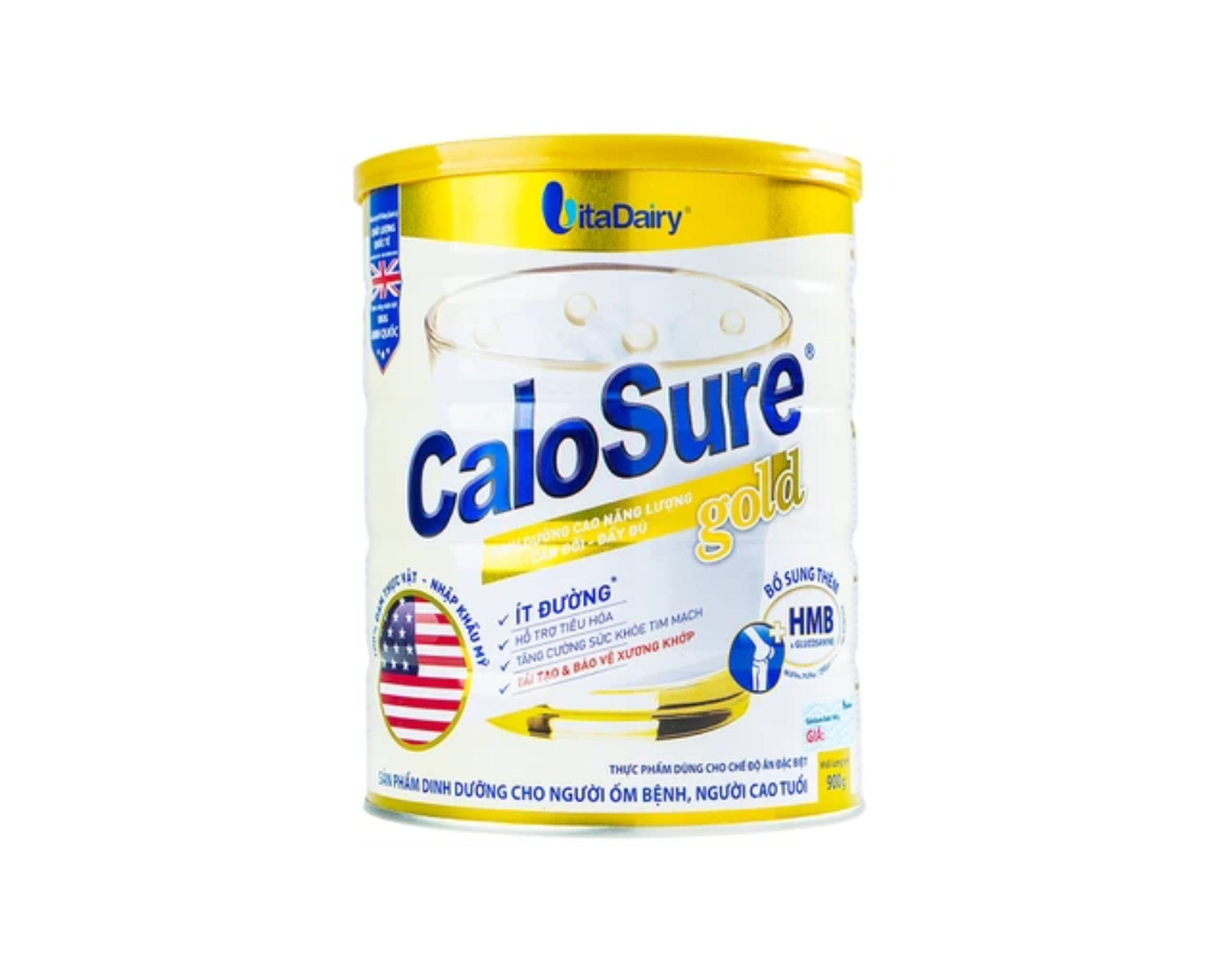 Sữa bột CaloSure gold Vitadairy ít đường bổ sung vitamin và khoáng chất (Hộp 900g)