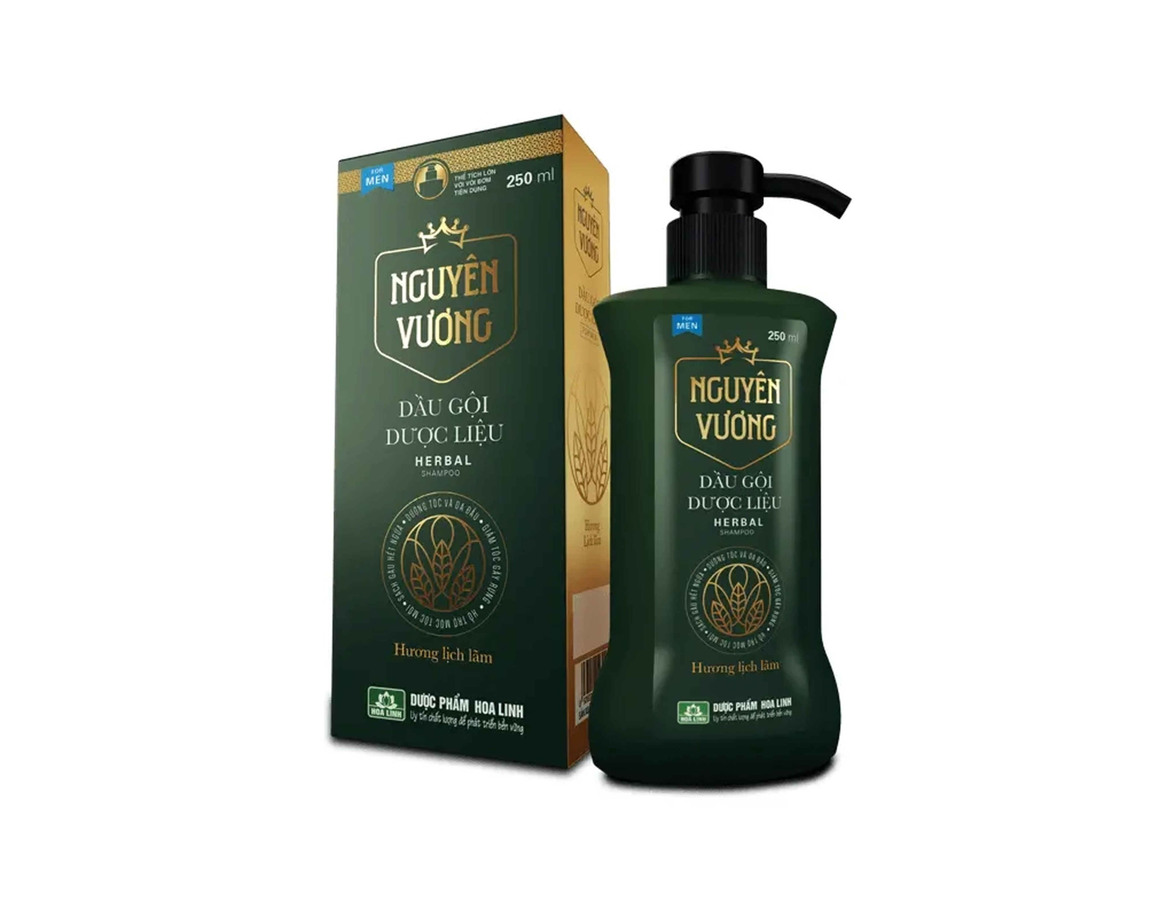 Dầu gội dược liệu Nguyên Vương hương lịch lãm làm sạch và nuôi dưỡng da đầu (Chai 250ml)