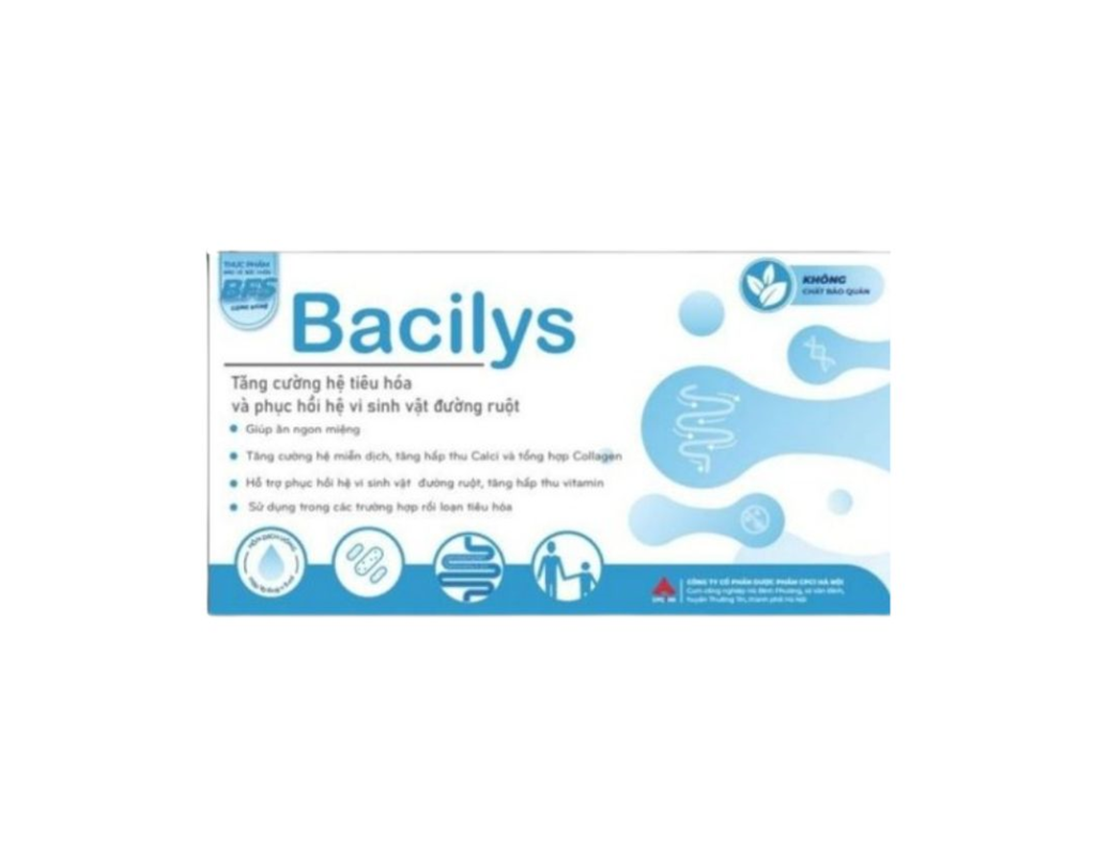 Men vi sinh Bacilys hỗ trợ và phòng ngừa rối loạn hệ vi khuẩn đường ruột (Hộp 1 vỉ x 10 ống)