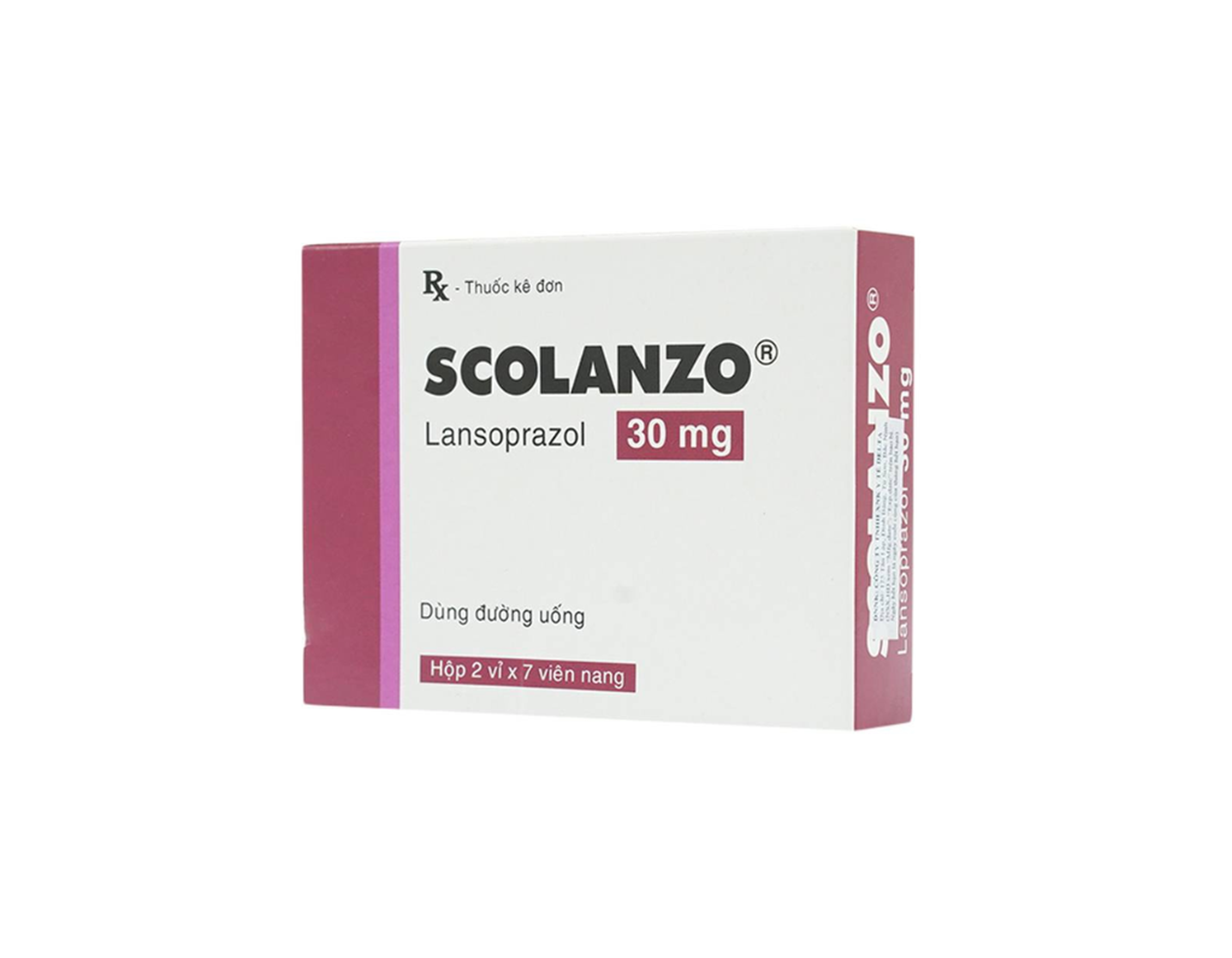 Thuốc Scolanzo 30mg Laboratorios Liconsa điều trị loét tá tràng, dạ dày (Hộp 2 vỉ x 7 viên)    