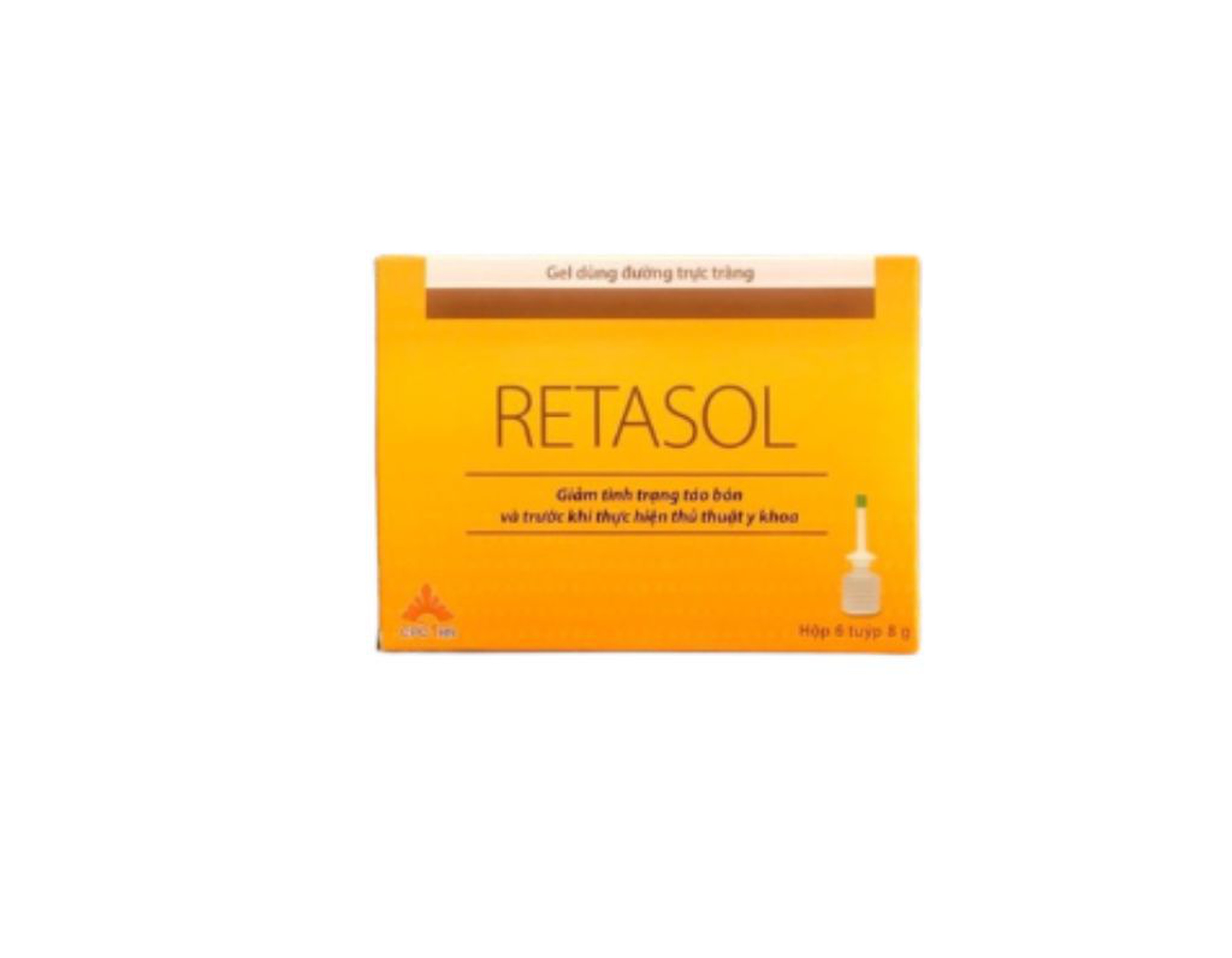 Gel dùng đường trực tràng Retasol giảm tình trạng táo bón, mềm phân (Hộp 6 tuýp 8g)