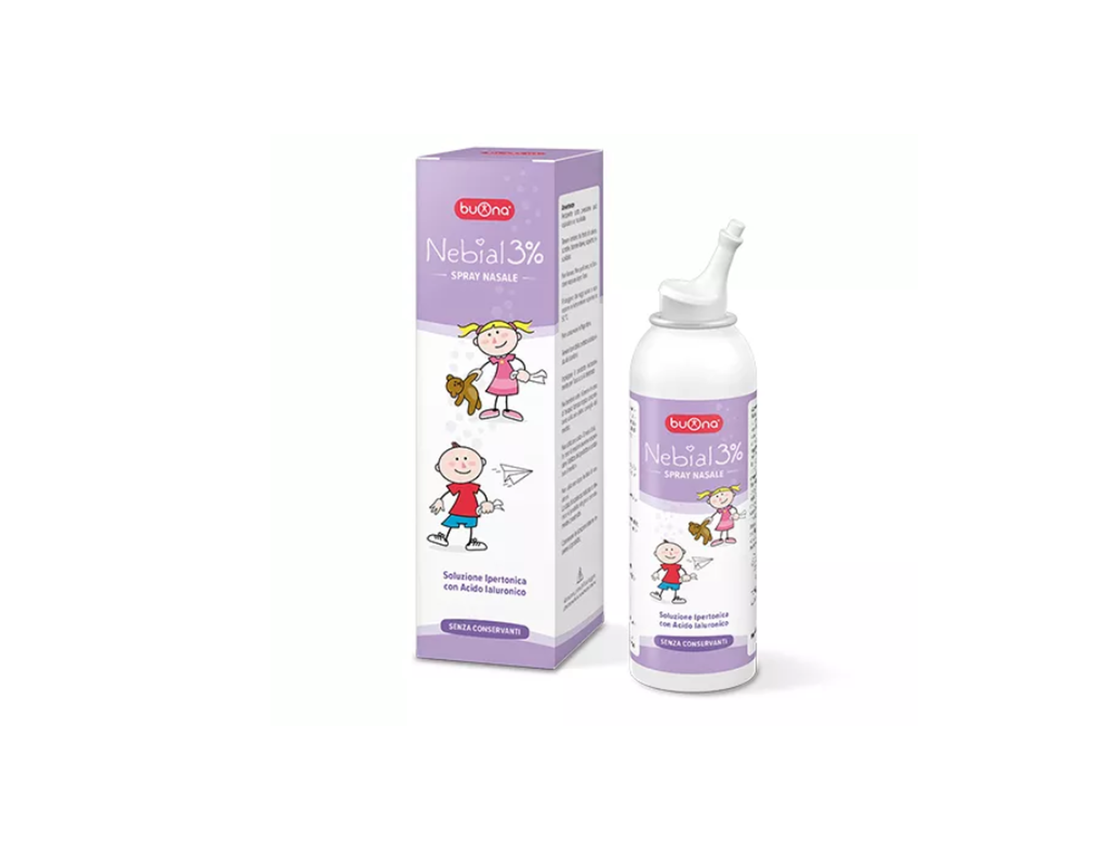 Dung dịch xịt mũi Nebianax 3% Spray Nasale giữ ẩm và làm sạch mũi hàng ngày (Chai 100ml)