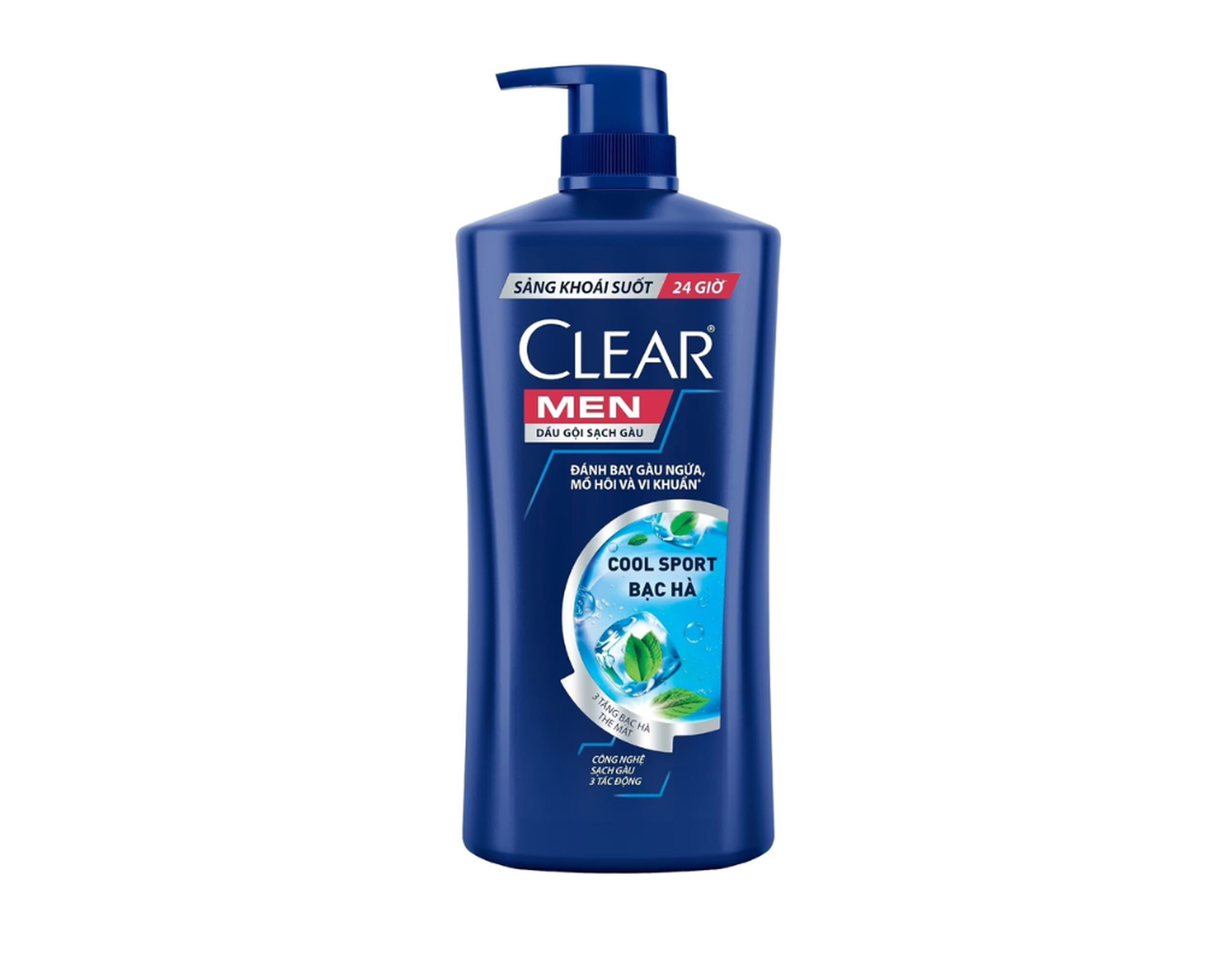 Dầu Gội Sạch Gàu Clear Men Cool Sport Bạc Hà loại bỏ gầu, giảm ngứa (Chai 612ml)
