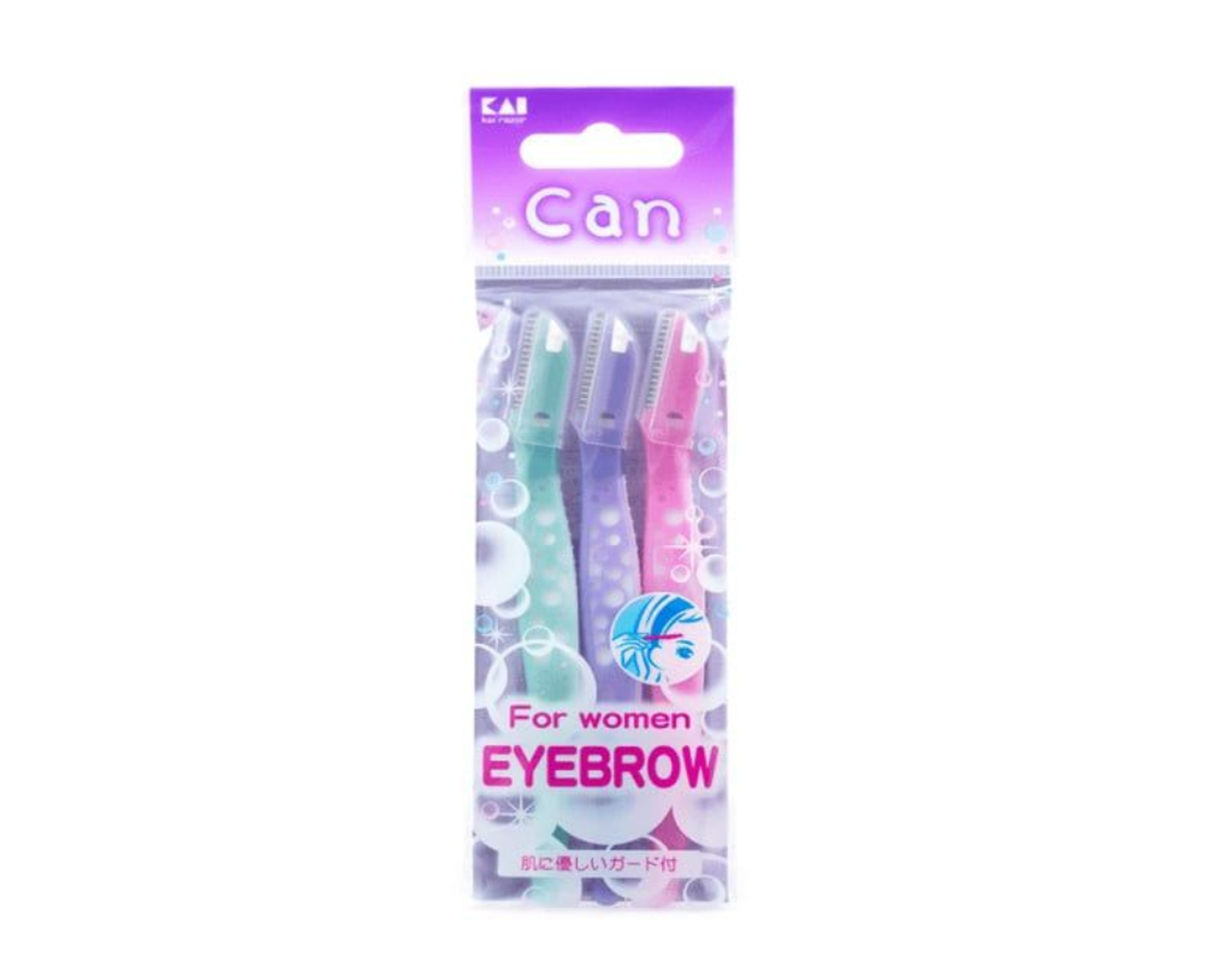 Dao cạo lông mày Kai Can For Women Face cạo sạch nhẹ nhàng (Túi 3 chiếc)