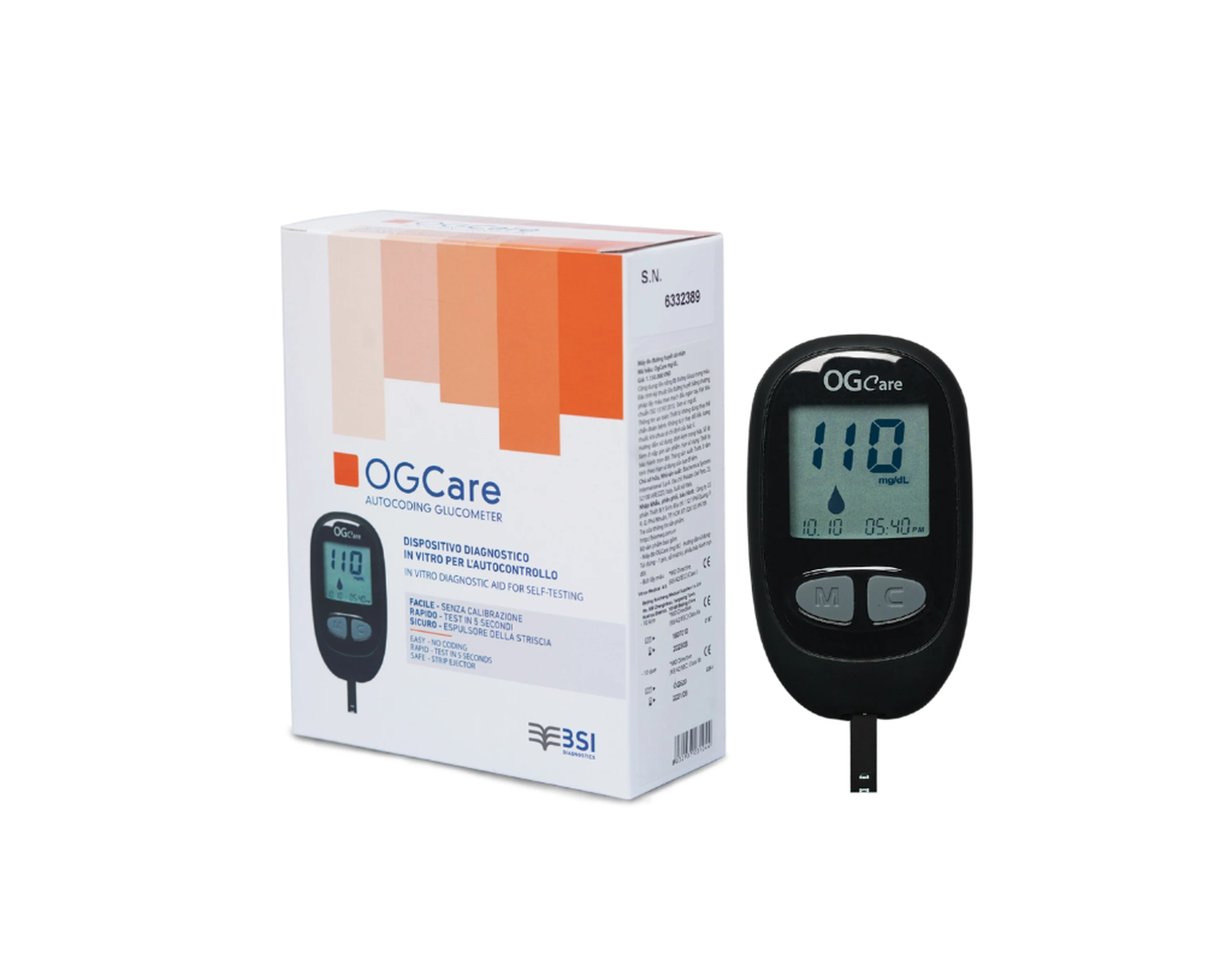 Máy đo đường huyết OGCare nhỏ gọn, chính xác (Hộp 1 chiếc)