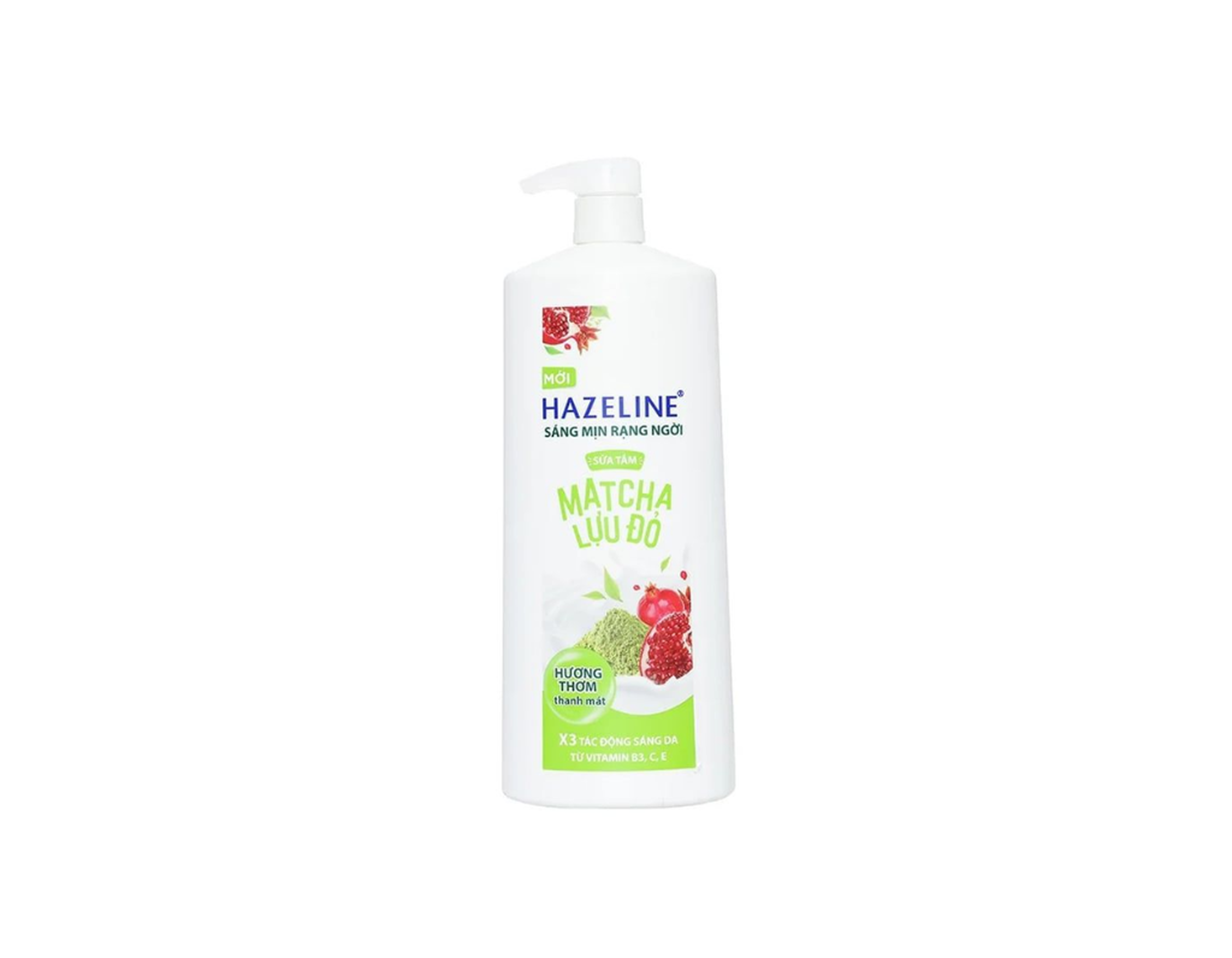 Sữa tắm Hazeline Matcha Lựu Đỏ dưỡng da sáng mịn rạng ngời (Chai 995ml)