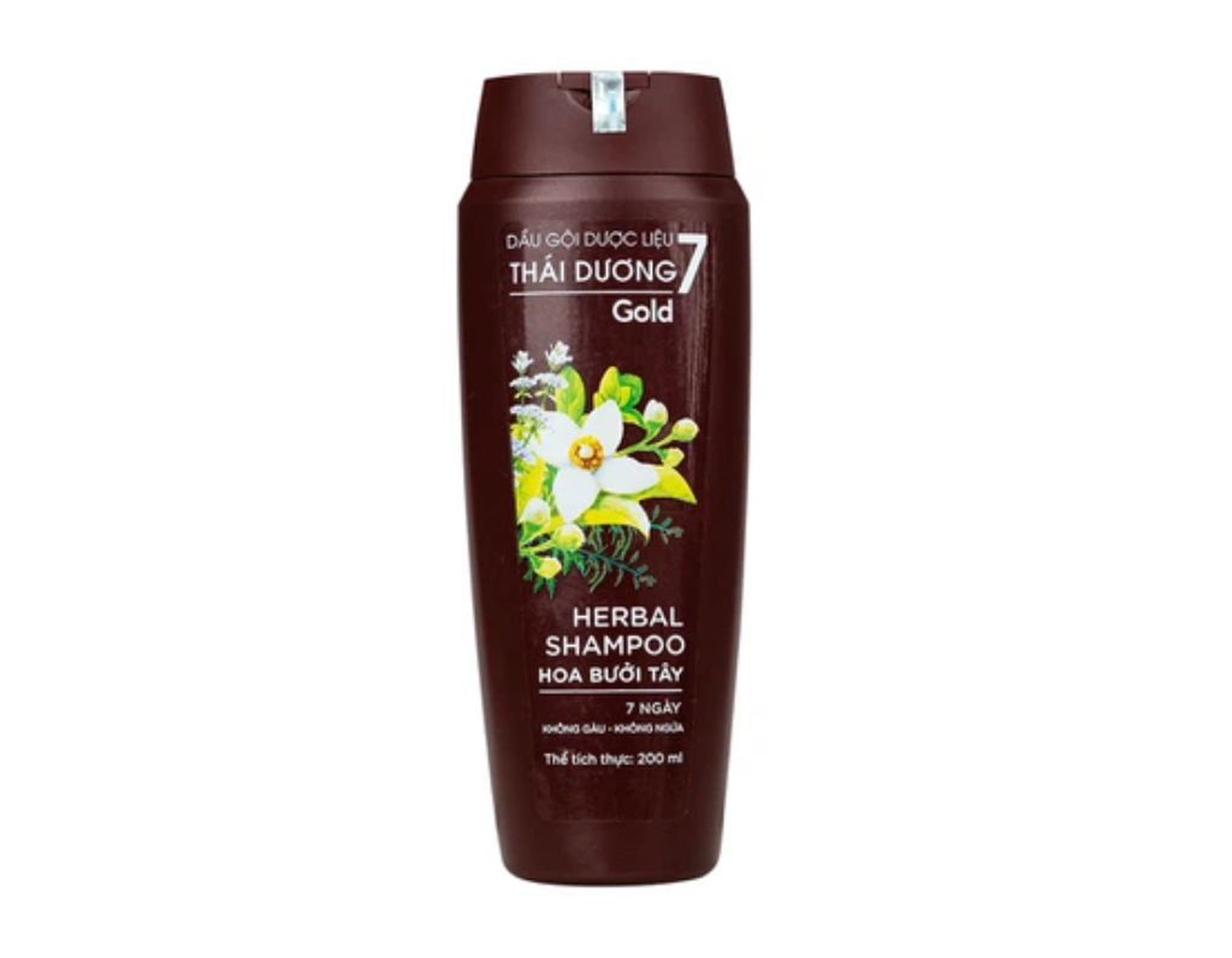 Dầu gội dược liệu Thái Dương 7 Goild hương hoa bưởi sạch gàu, không ngứa, giảm rụng tóc cho tóc dầu, tóc thường (Chai 200ml)