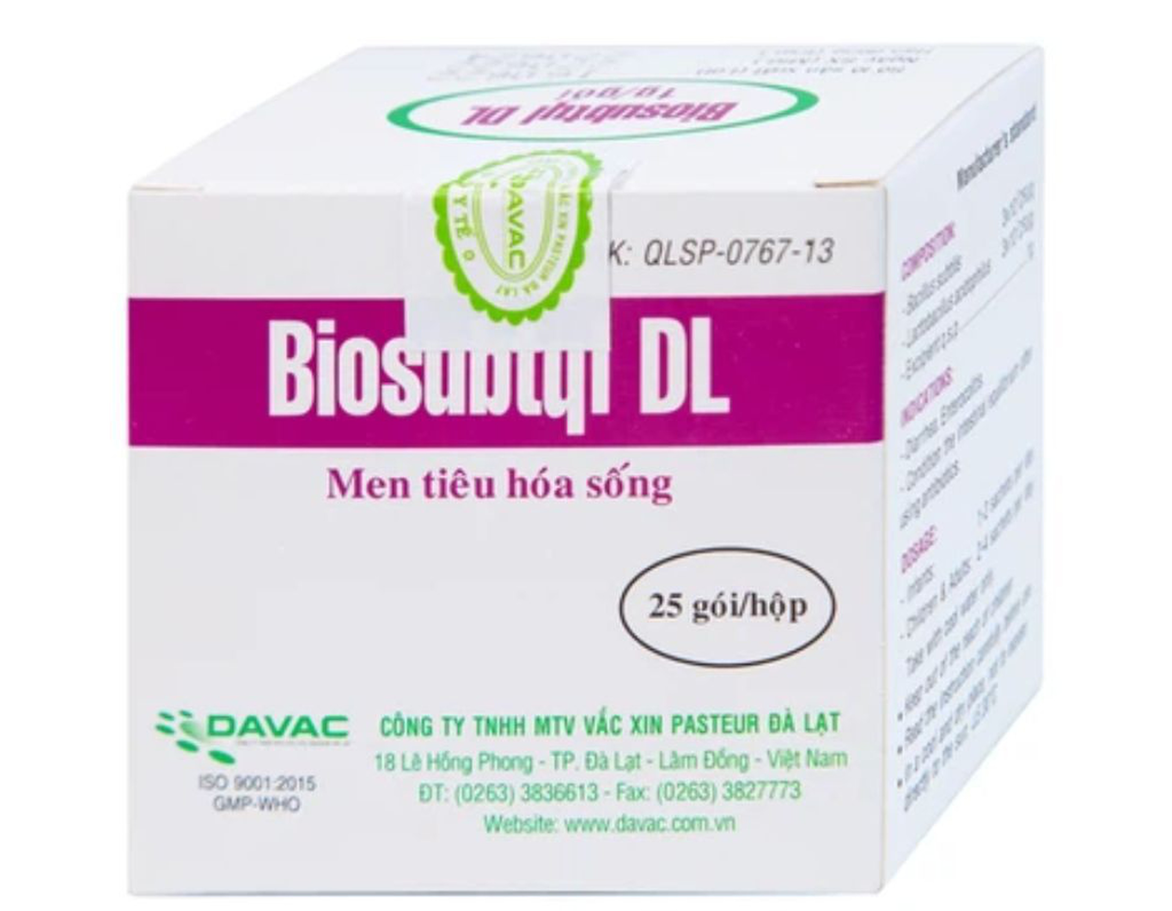 Thuốc Biosubtyl DL Sac điều trị tiêu chảy, viêm đại tràng, rối loạn tiêu hoá (25 gói)      