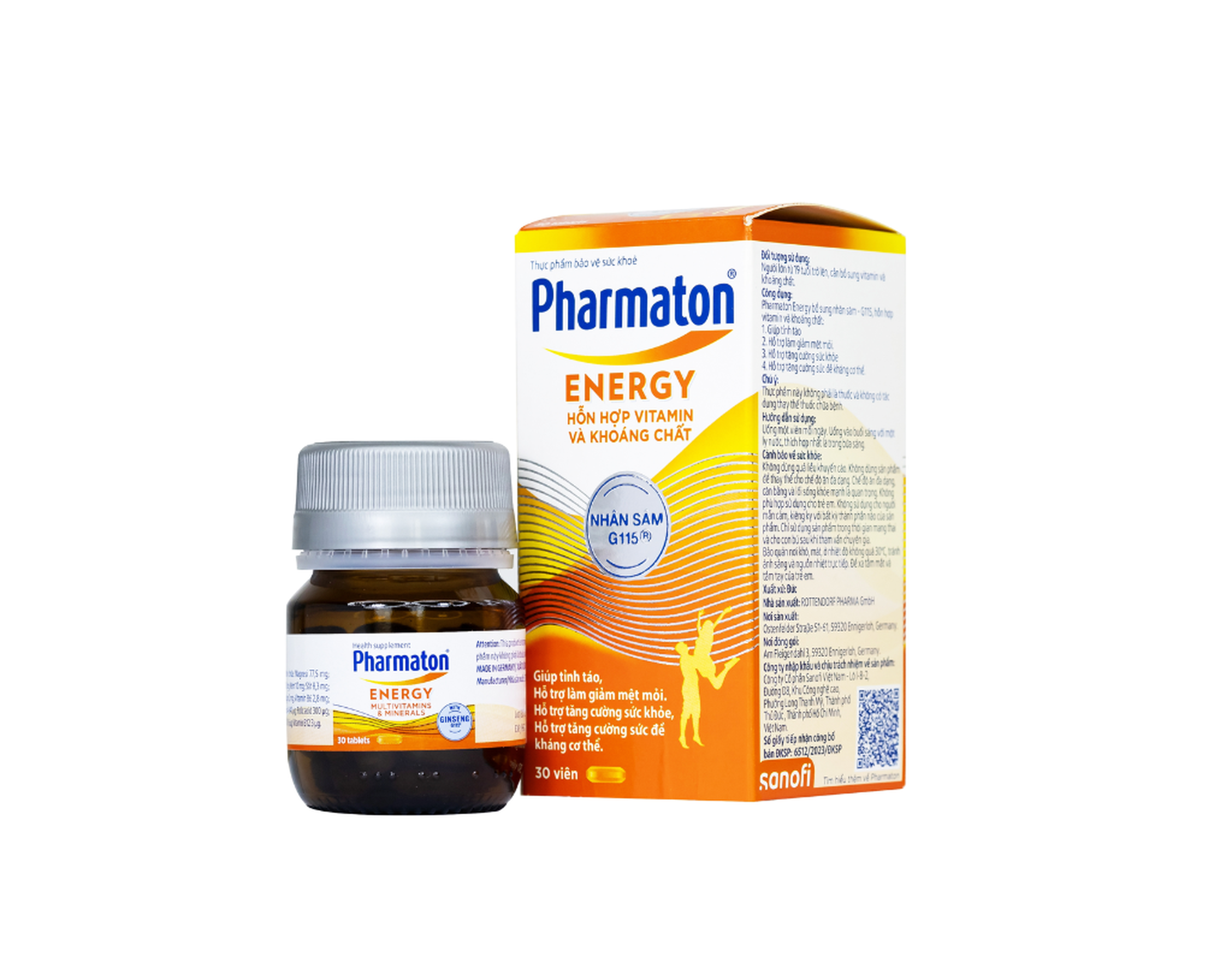 Viên uống Pharmaton Energy hỗn hợp vitamin và khoáng chất giúp tỉnh táo, hỗ trợ giảm mệt mỏi (Hộp 30 viên)