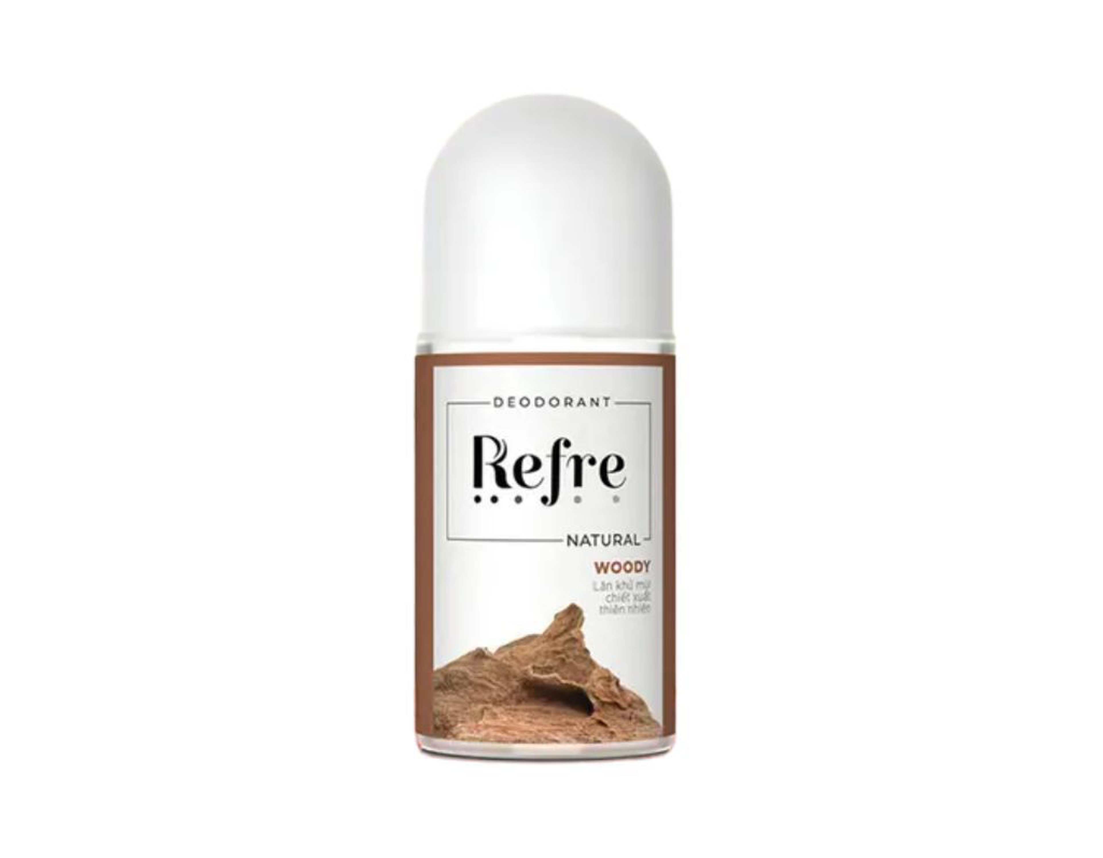 Lăn Khử Mùi Refre Natural Chiết Xuất Thiên Nhiên - Hương Gỗ Woody ngăn mùi cơ thể (Chai 40ml)