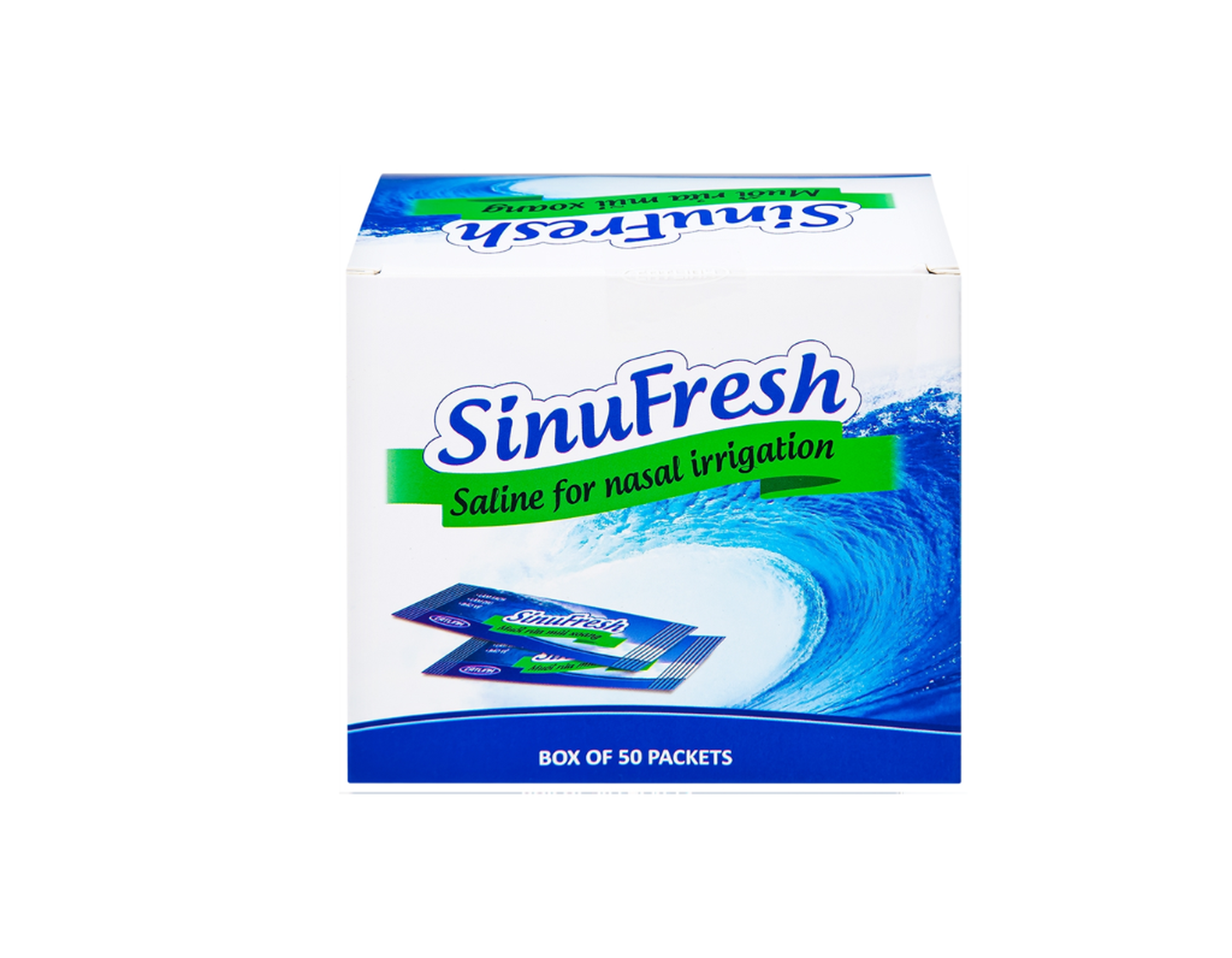 Muối rửa mũi xoang SinuFresh làm sạch dịch nhầy (Hộp 50 gói)