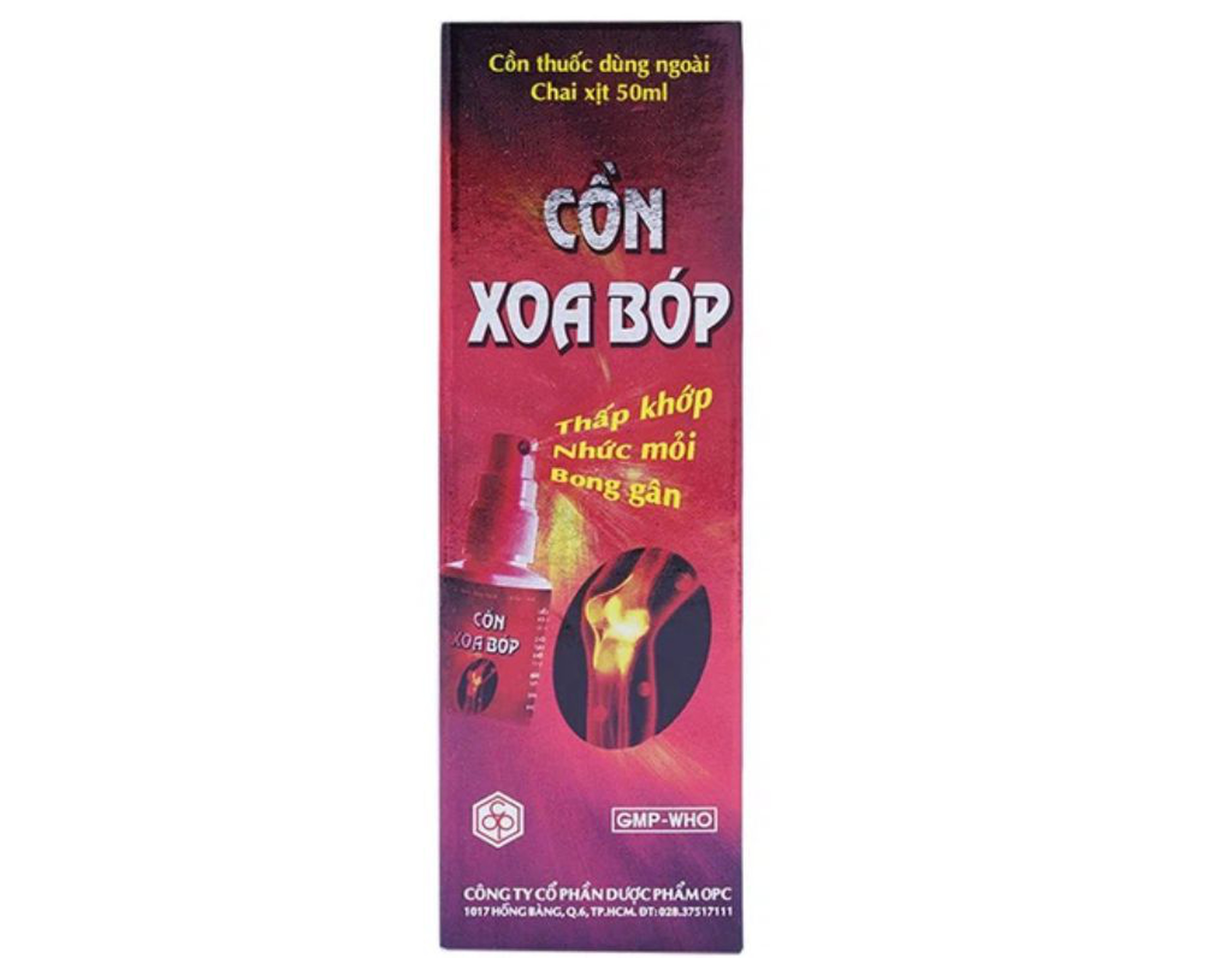 Cồn Xoa Bóp OPC hỗ Trợ iảm nhức mỏi, thấp khớp, bong gân (Chai 50ml)