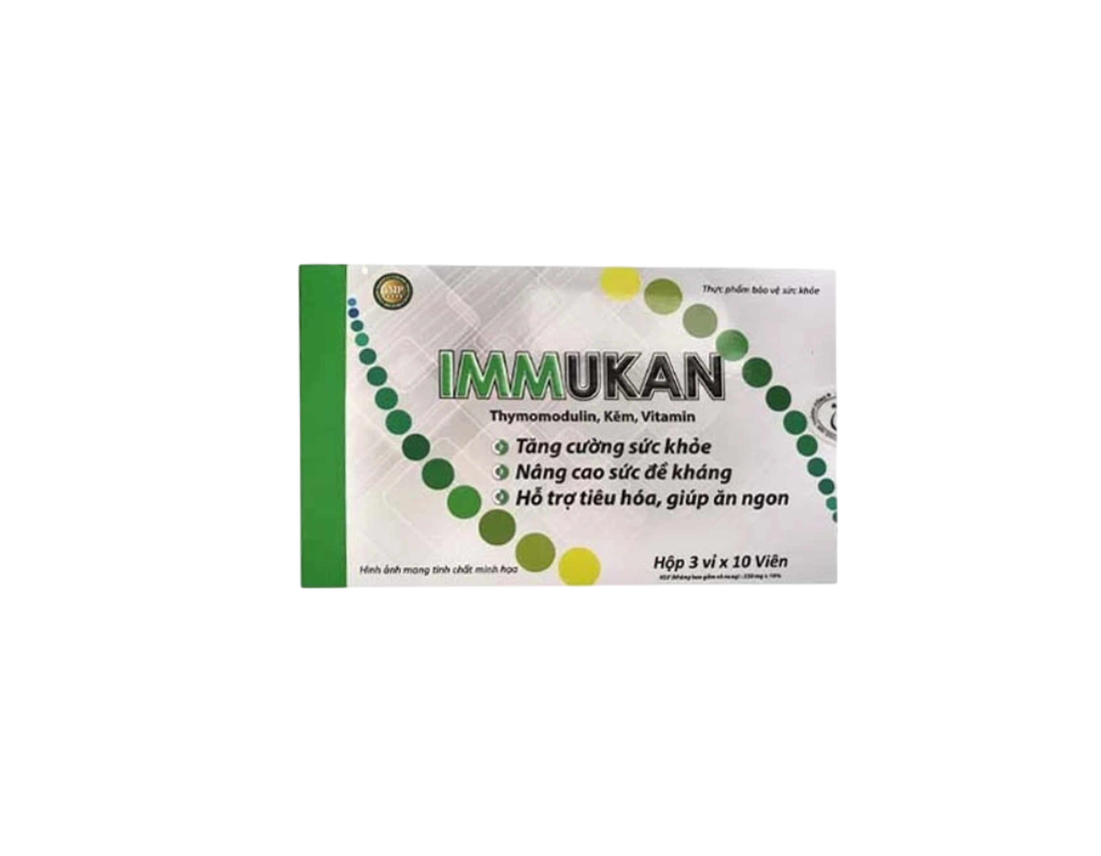 Viên uống Immukan tăng cường sức đề kháng (Hộp 3 vỉ x 10 viên)           