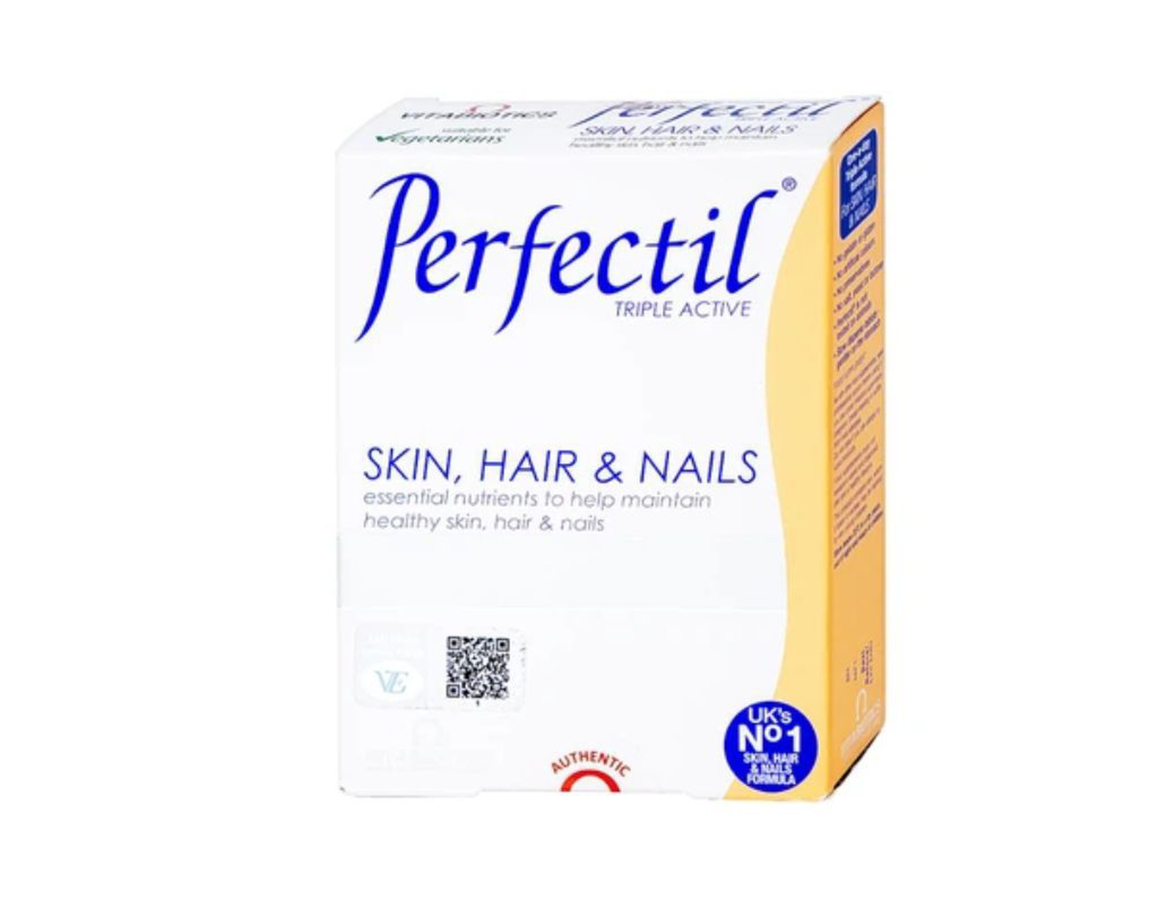 Thực phẩm bảo vệ sức khỏe Perfectil Vitabiotics bổ sung vi chất làm đẹp da, móng, tóc (Hộp 2 vỉ x 15 viên)
