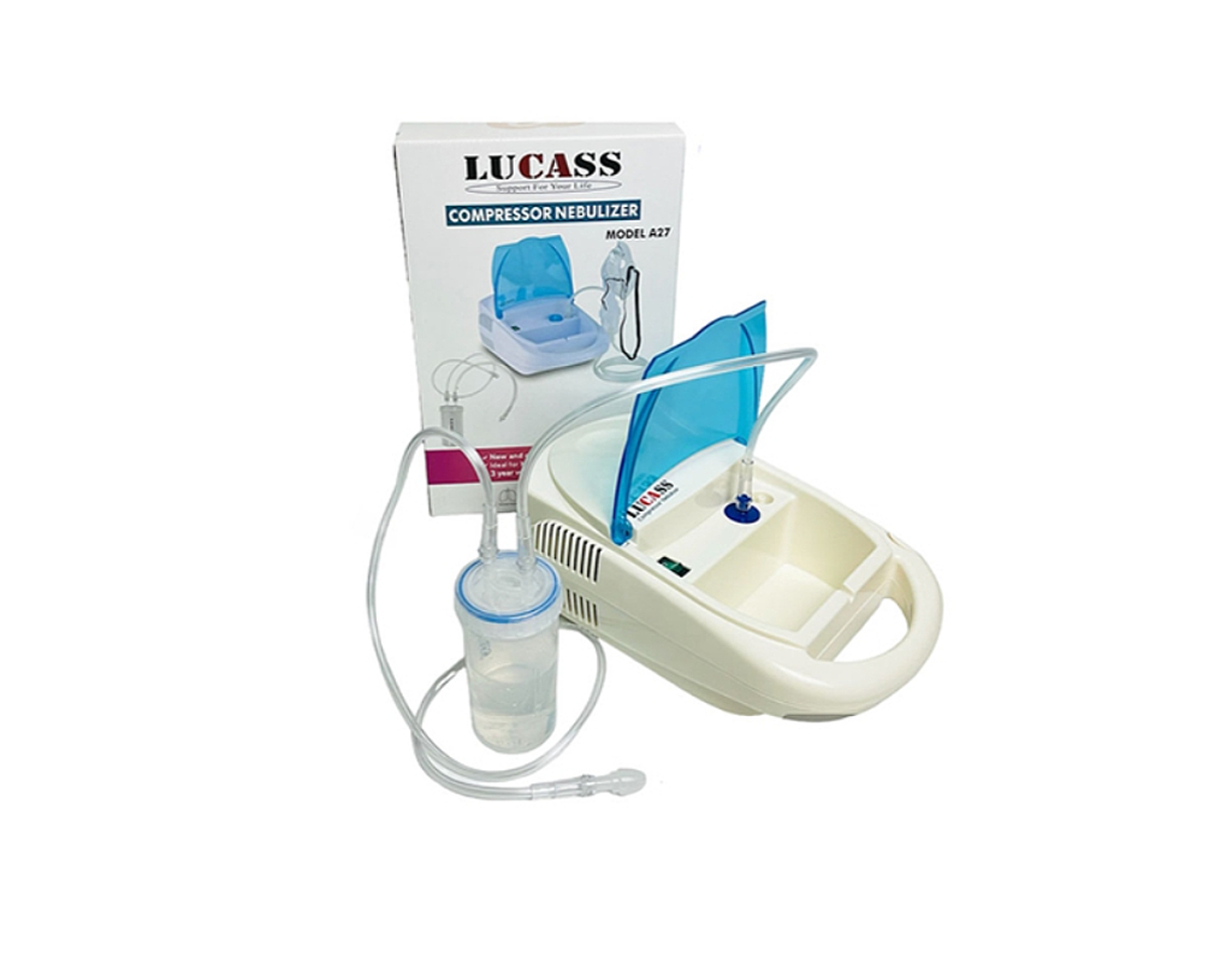 Máy xông khí dung Lucass A27 (RJ-207) dùng xông mũi, họng (Hộp 1 cái)