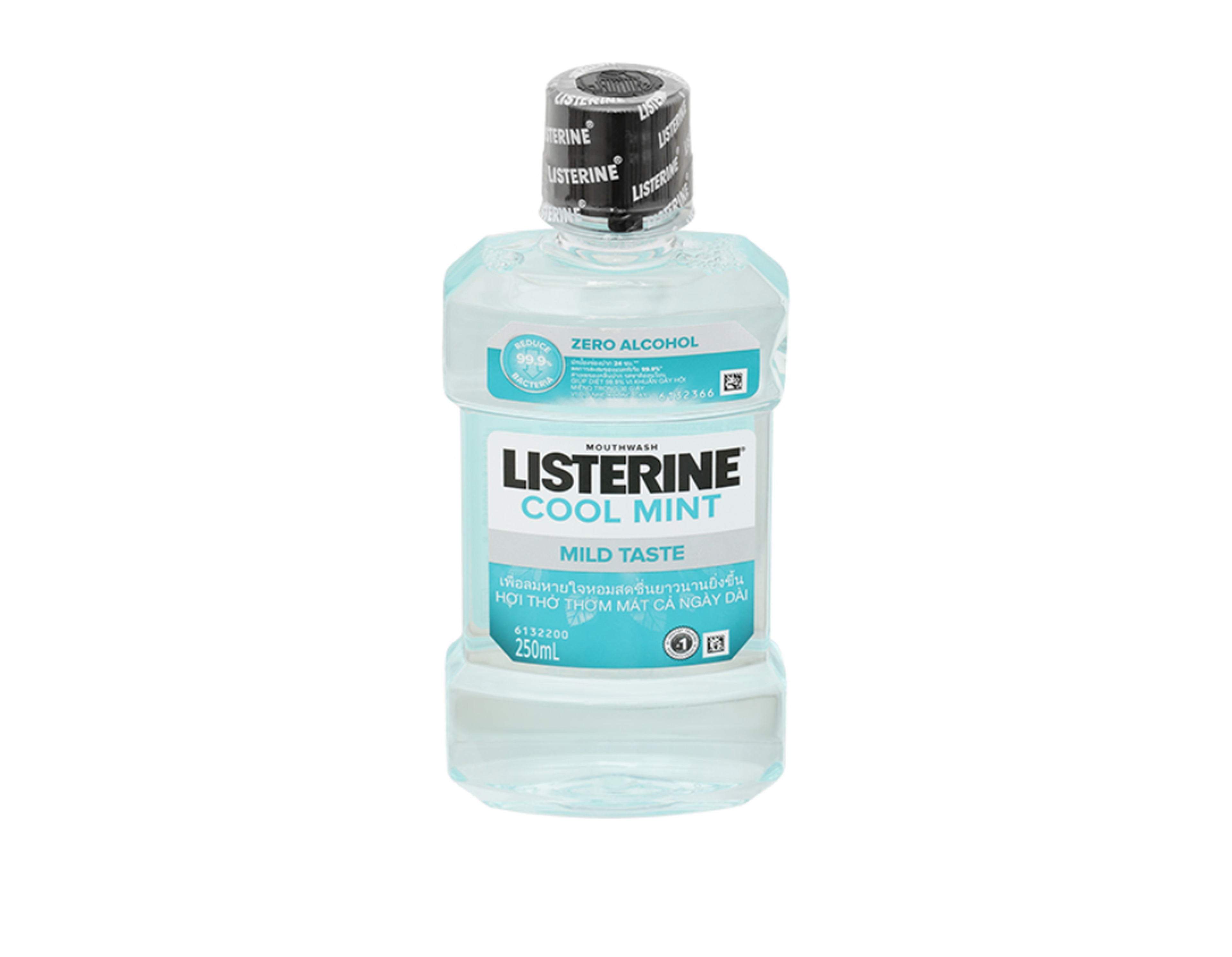 Nước súc miệng Listerine Cool Mint không cay ngừa mảng bám (Chai 250ml)
