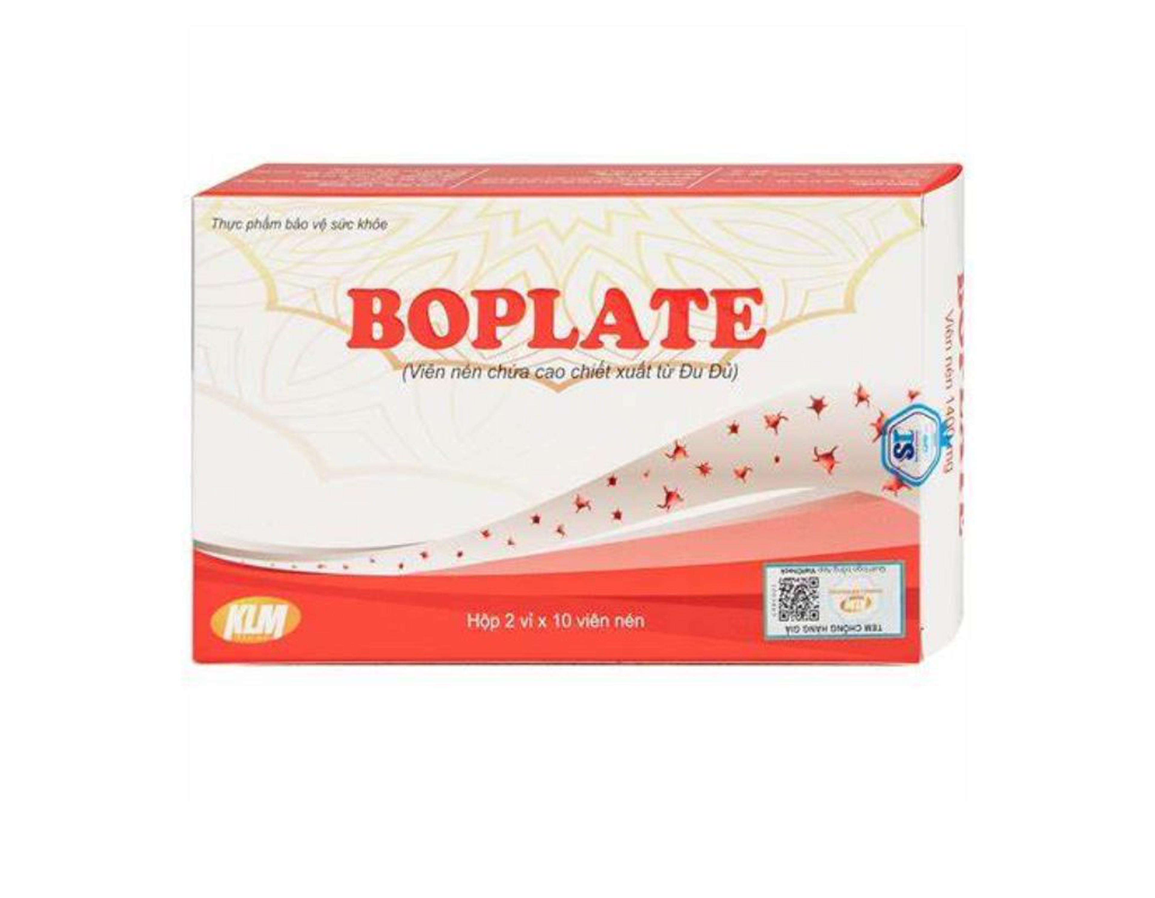 Viên uống Boplate Santex hỗ trợ tăng cường tái tạo tiểu cầu, giảm nguy cơ thiếu tiểu cầu (Hộp 2 vỉ x 10 viên)