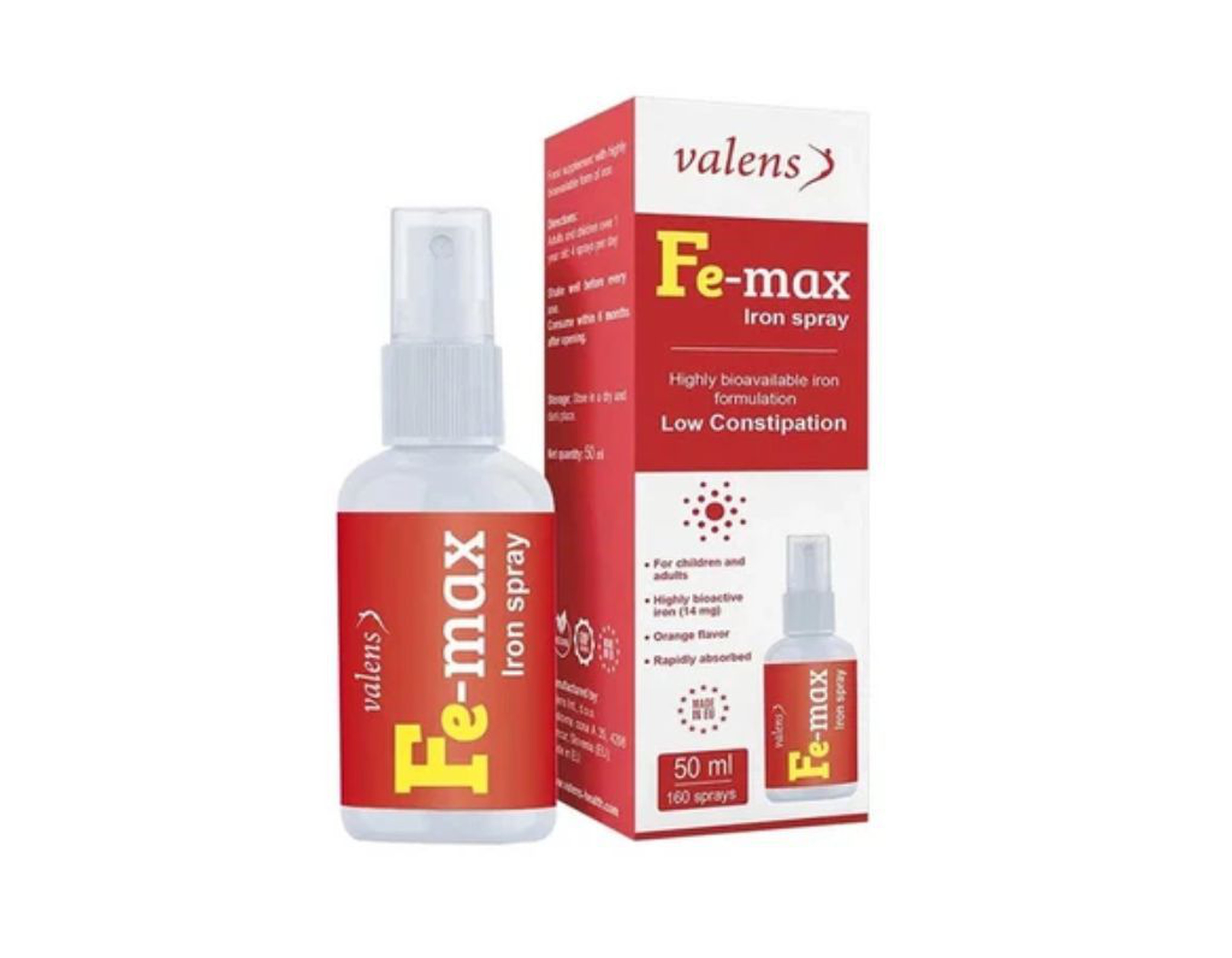 Sắt xịt Fe Max - Bổ sung sắt hữu cơ cho trẻ dạng xịt, ngừa thiếu máu hiệu quả (Chai 50ml)
