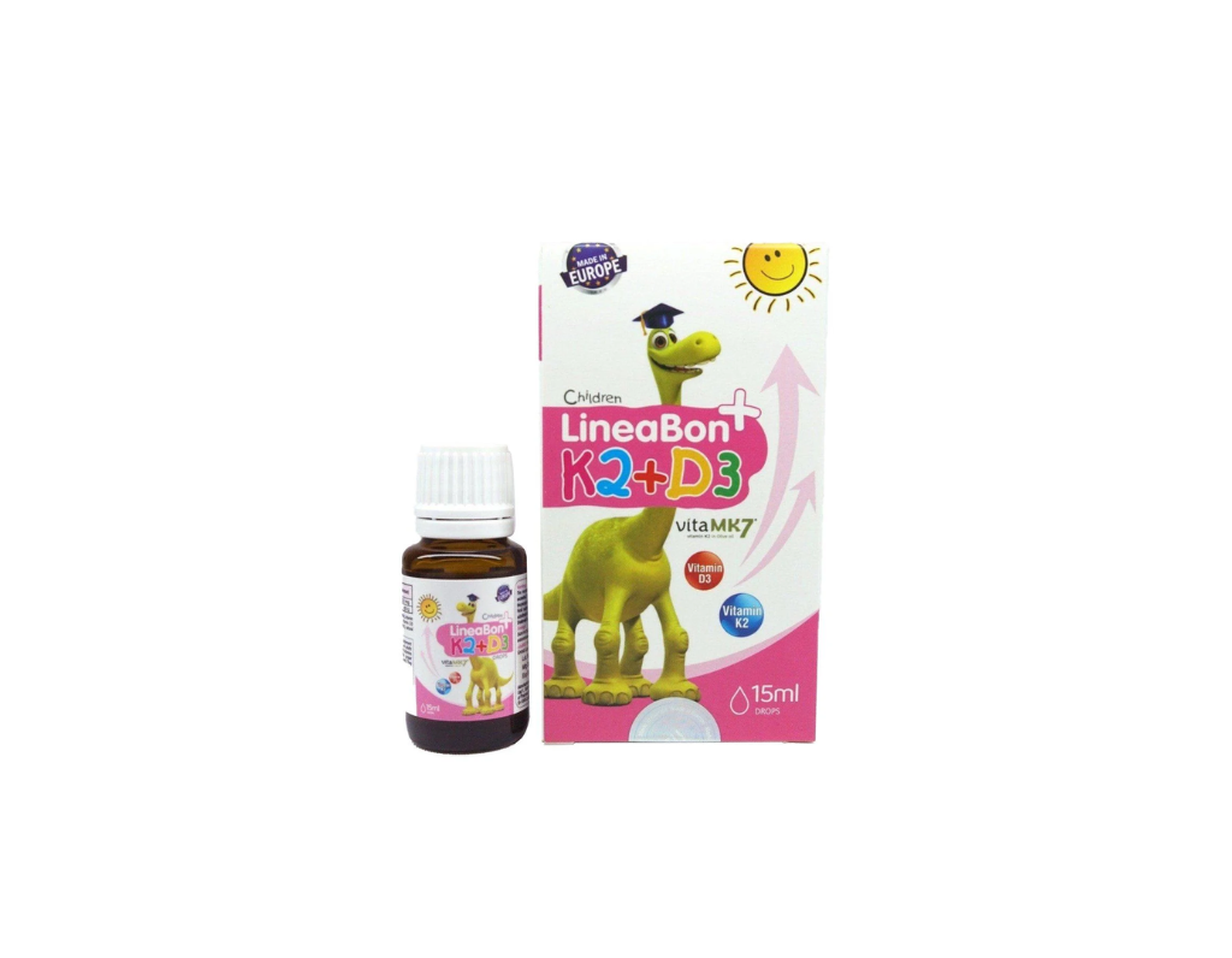 Dung dịch LineaBon K2+D3 Drops giúp xương răng chắc khỏe (Hộp 15ml)    