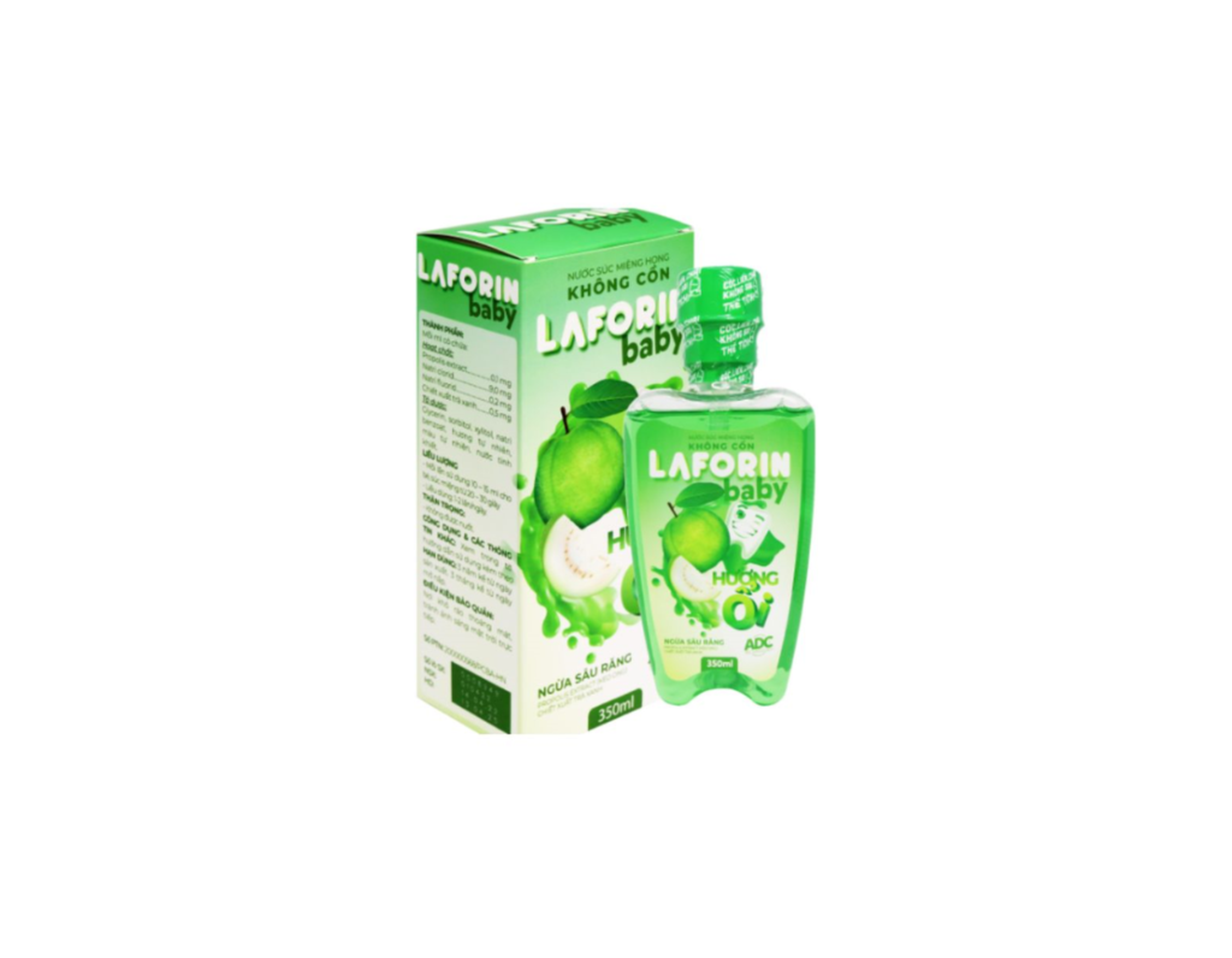 Nước súc miệng Laforin Baby Hương ổi chăm sóc răng miệng bé (Chai 350ml)