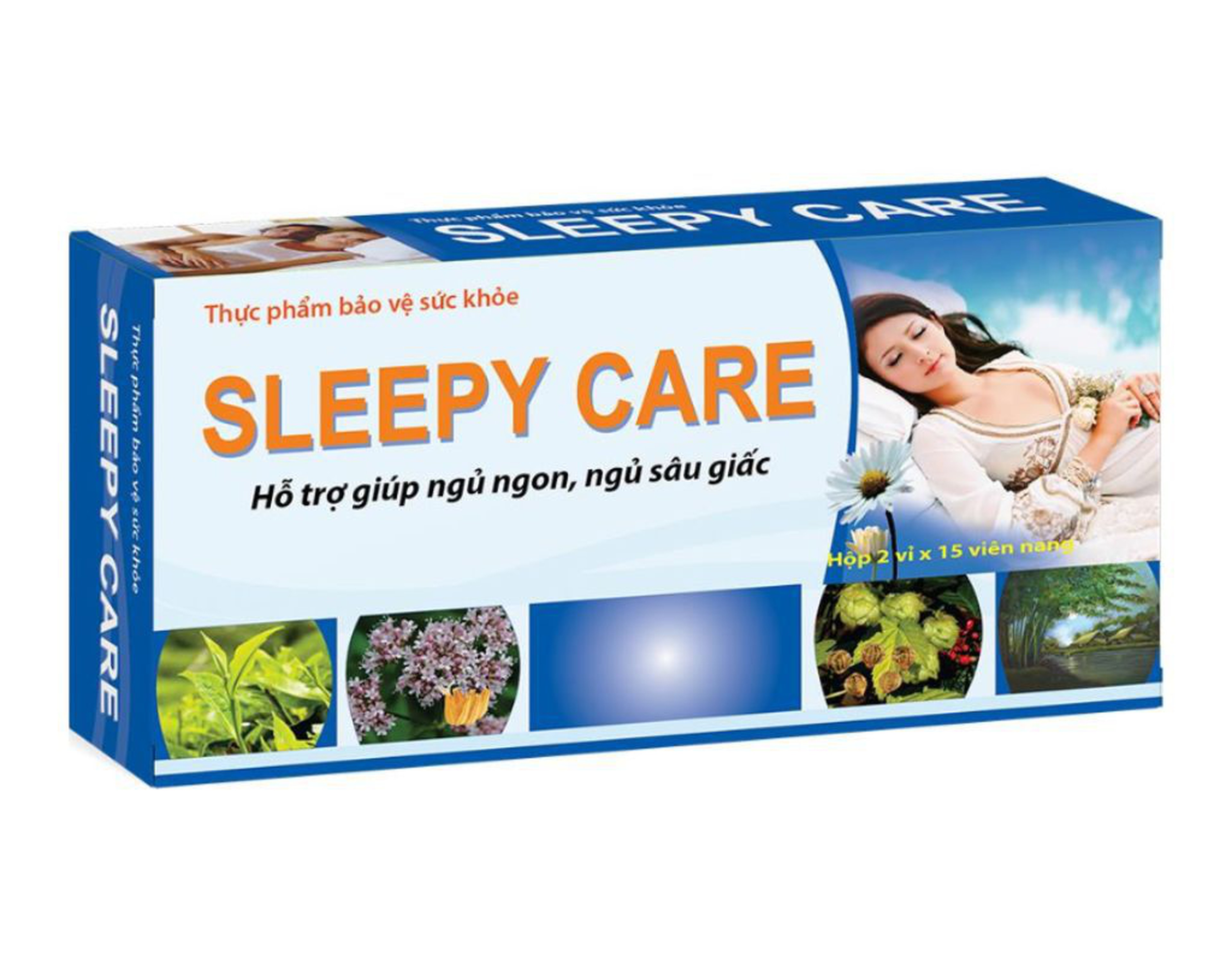 Viên uống Sleepy Care hỗ trợ dưỡng tâm, an thần, hỗ trợ giúp ngủ ngon (Hộp 2 vỉ x 15 viên)